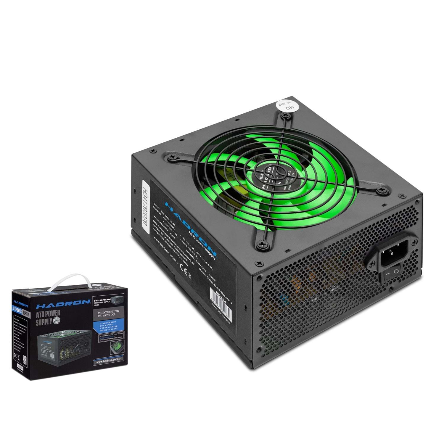 Hadron HD404 1x4+4 12V + 2x6+2 PCI-E + 1x3 PCI-E + 2xIDE + 4xSATA 12cm Fanlı 300w ATX Güç Kaynağı - Siyah