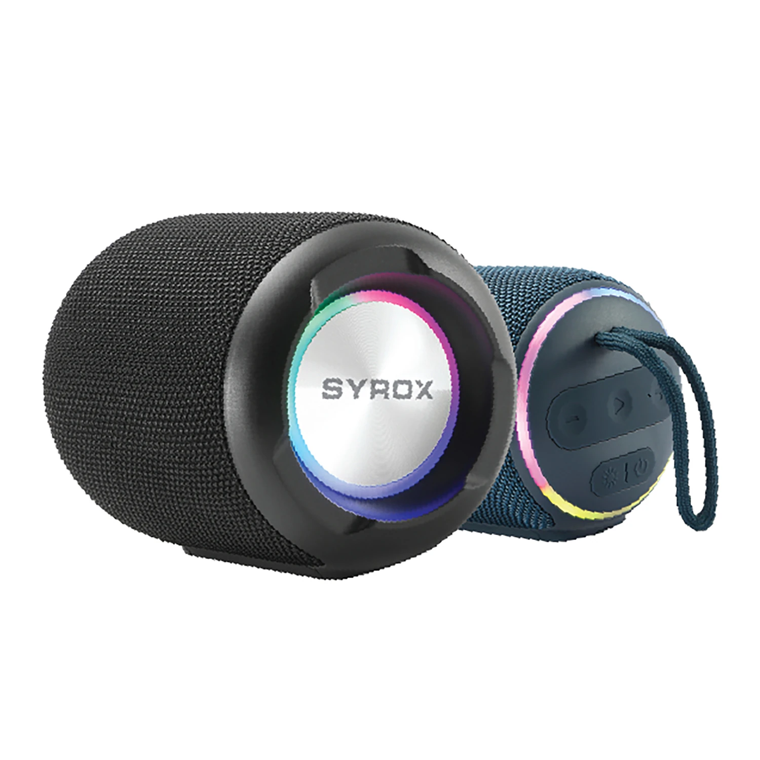 Syrox S33 RGB Ledli Hafıza Kartı + USB + 3.5mm AUX + FM + Eller Serbest 1x6W TWS Bluetooth 5.1 + EDR Kablosuz Hoparlör - Siyah