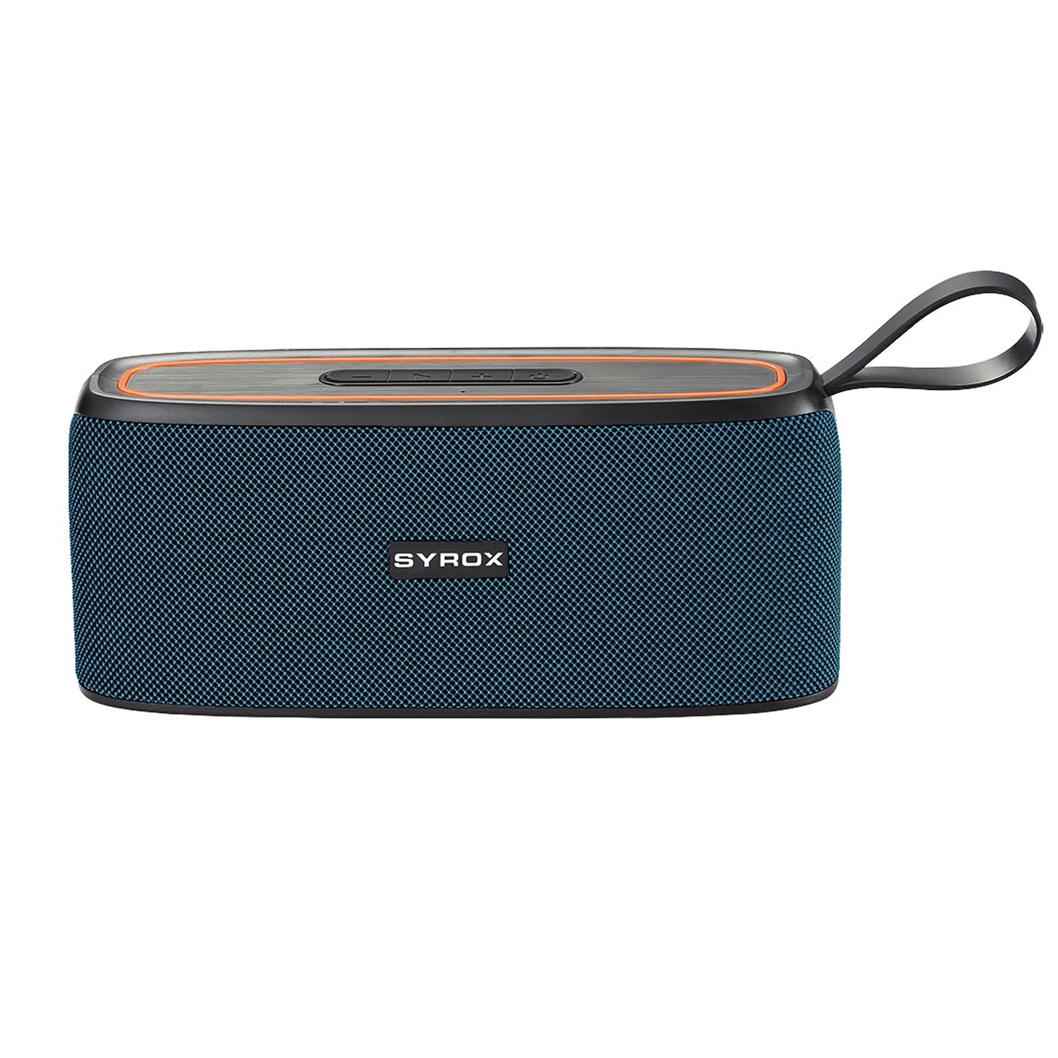 Syrox S36 Hafıza Kartı + USB + 3.5mm AUX + FM + Eller Serbest 2x5W TWS Bluetooth 5.0 + EDR Kablosuz Hoparlör - Koyu Mavi