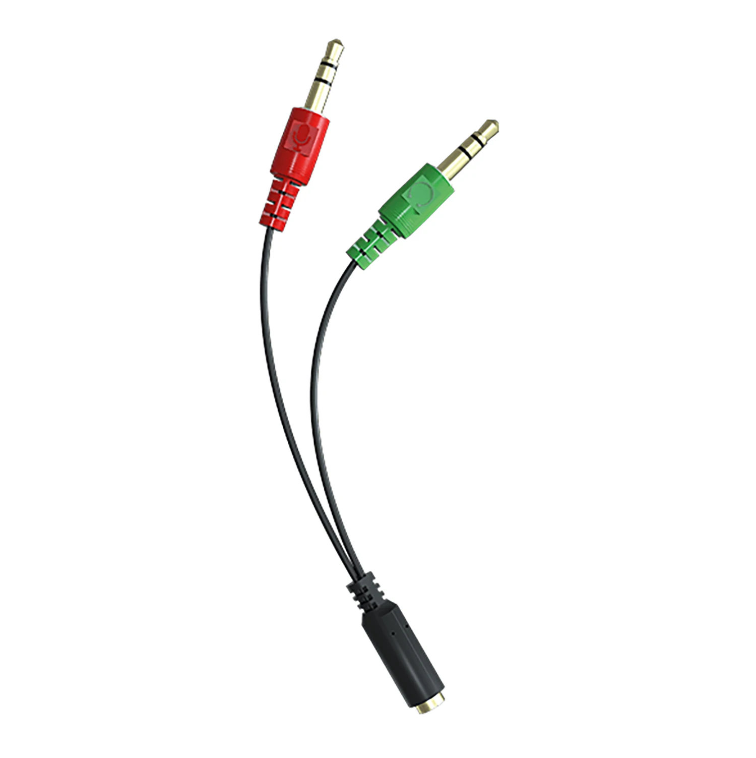 Syrox C119 3.5mm AUX (D) - 2x3.5mm (E) AUX Kulaklık Mikrofon Ayırıcı Dönüştürücü - Siyah