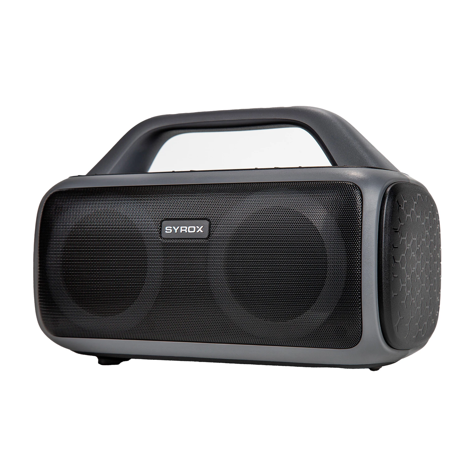 Syrox S42 RGB Ledli Hafıza Kartı + USB + 3.5mm AUX + FM + Eller Serbest 2x25W TWS Bluetooth 5.1 + EDR Kablosuz Hoparlör - Siyah