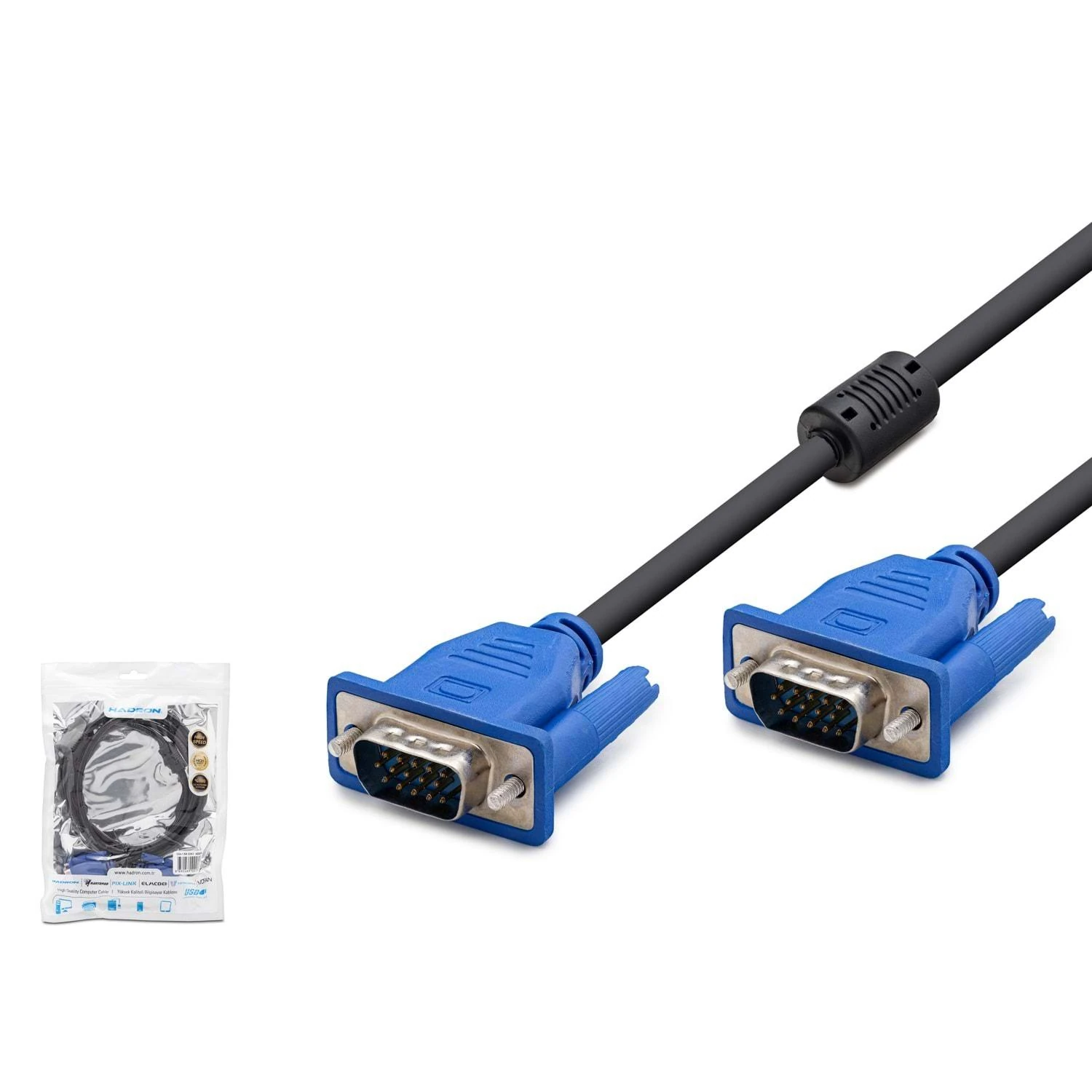 Hadron HDX7778 OD6.0 3mt VGA Kablo - Siyah