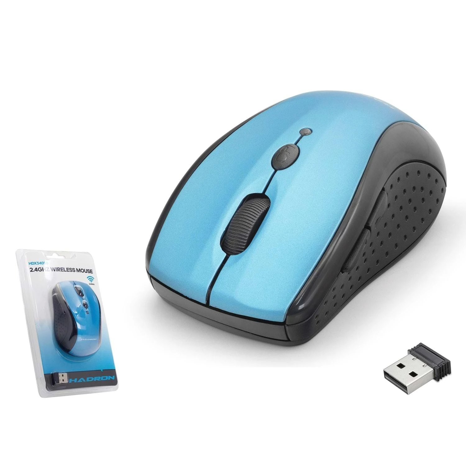 Hadron HDX3405 1600dpi 2.4Ghz USB Kablosuz Mouse - Mavi-Siyah