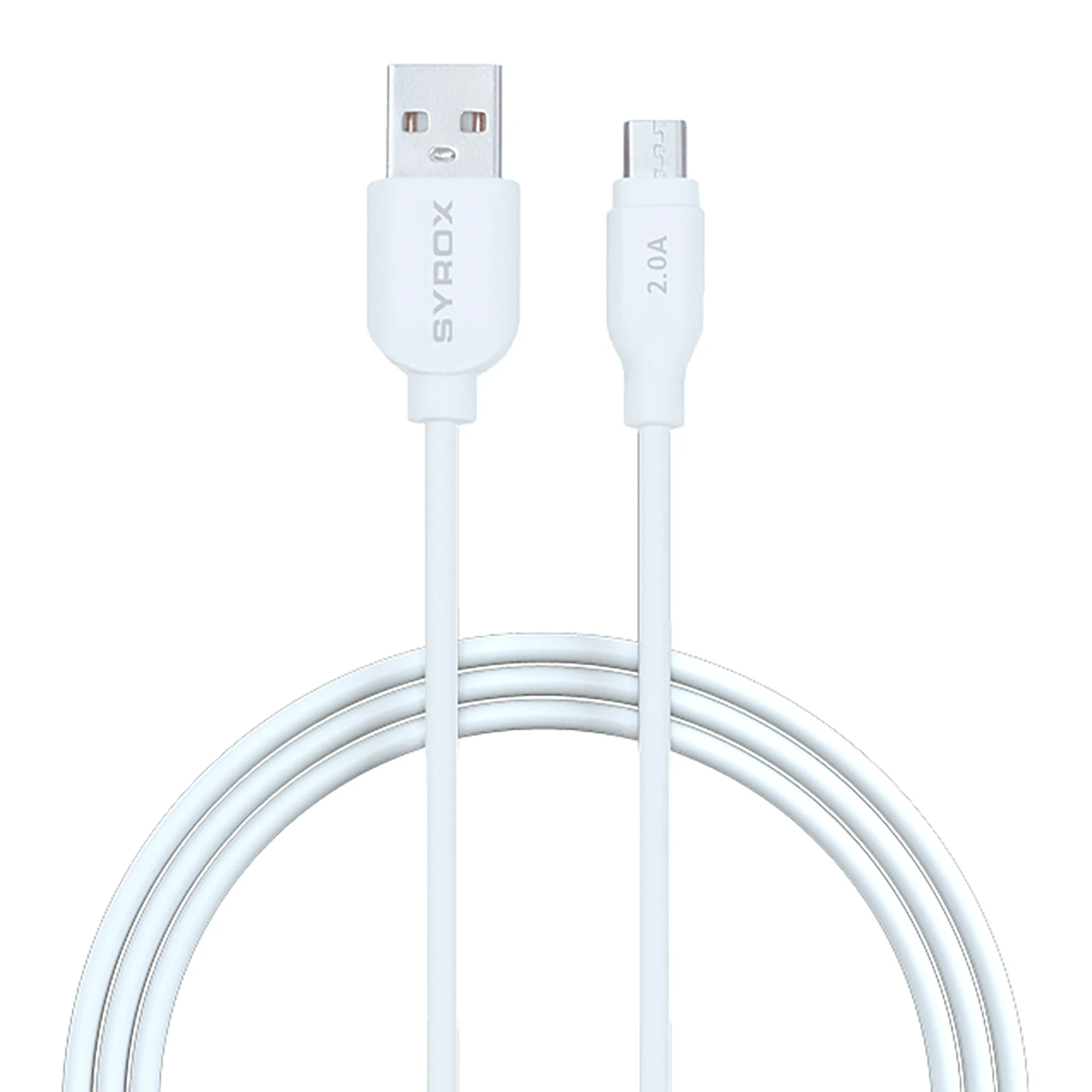 Syrox C70 2.0A 1mt USB-A - Micro USB Şarj & Data Kablosu - Beyaz