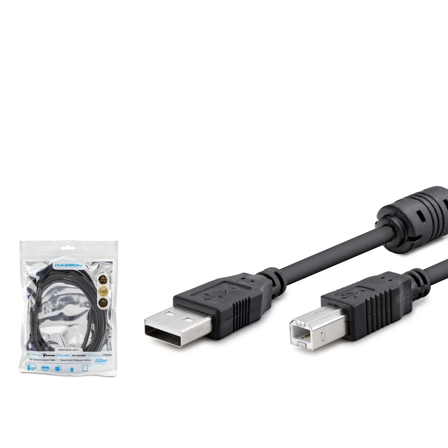 Hadron HDX7506 USB-A (E) - USB-B (E) 3mt Yazıcı Kablosu - Siyah