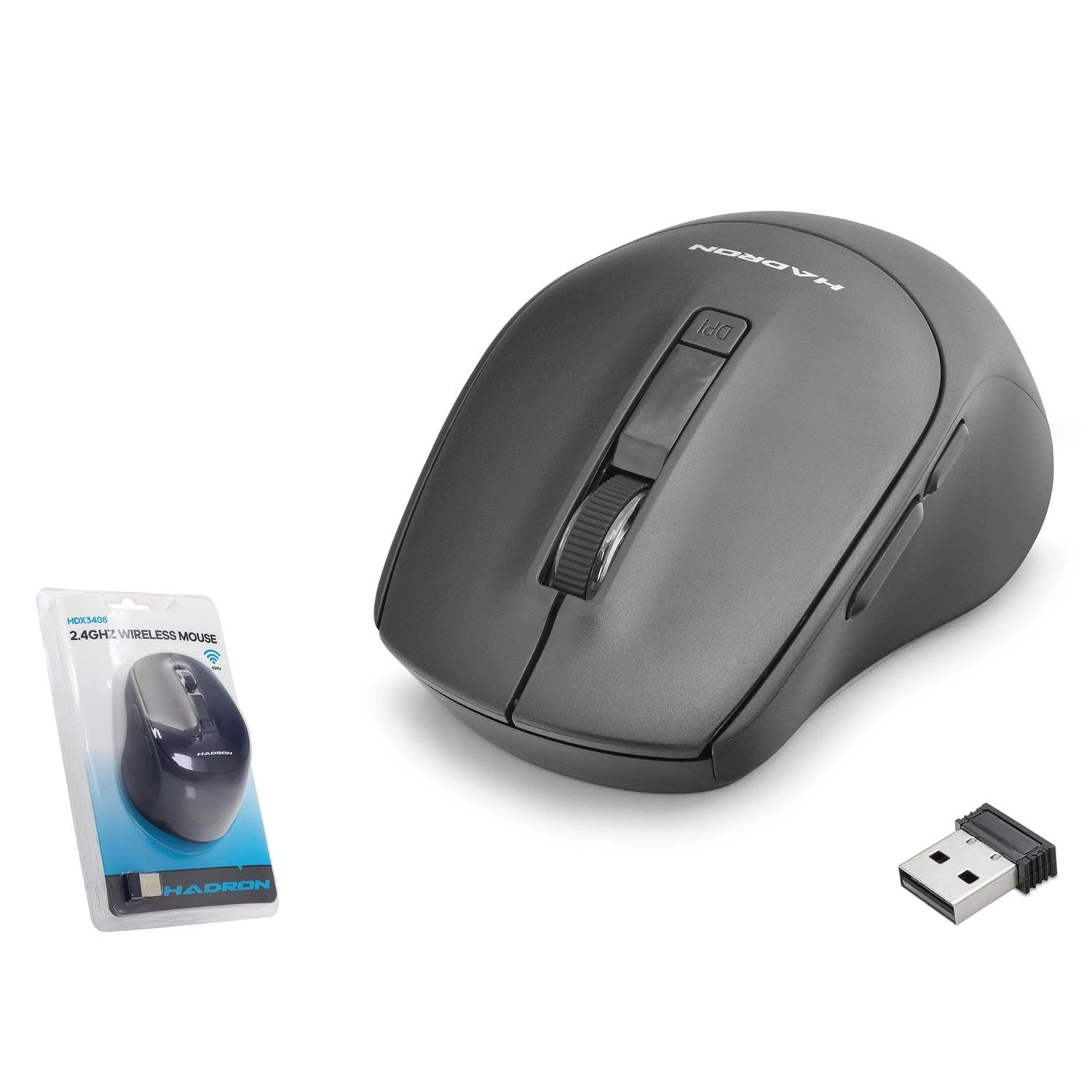 Hadron HDX3408 1600dpi 2.4Ghz USB Kablosuz Mouse - Siyah