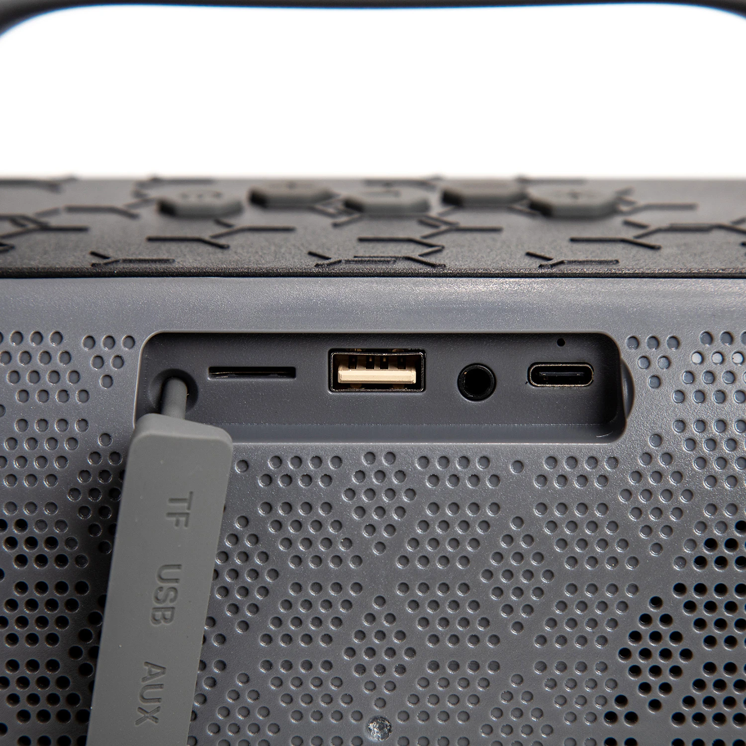 Syrox S42 RGB Ledli Hafıza Kartı + USB + 3.5mm AUX + FM + Eller Serbest 2x25W TWS Bluetooth 5.1 + EDR Kablosuz Hoparlör - Siyah