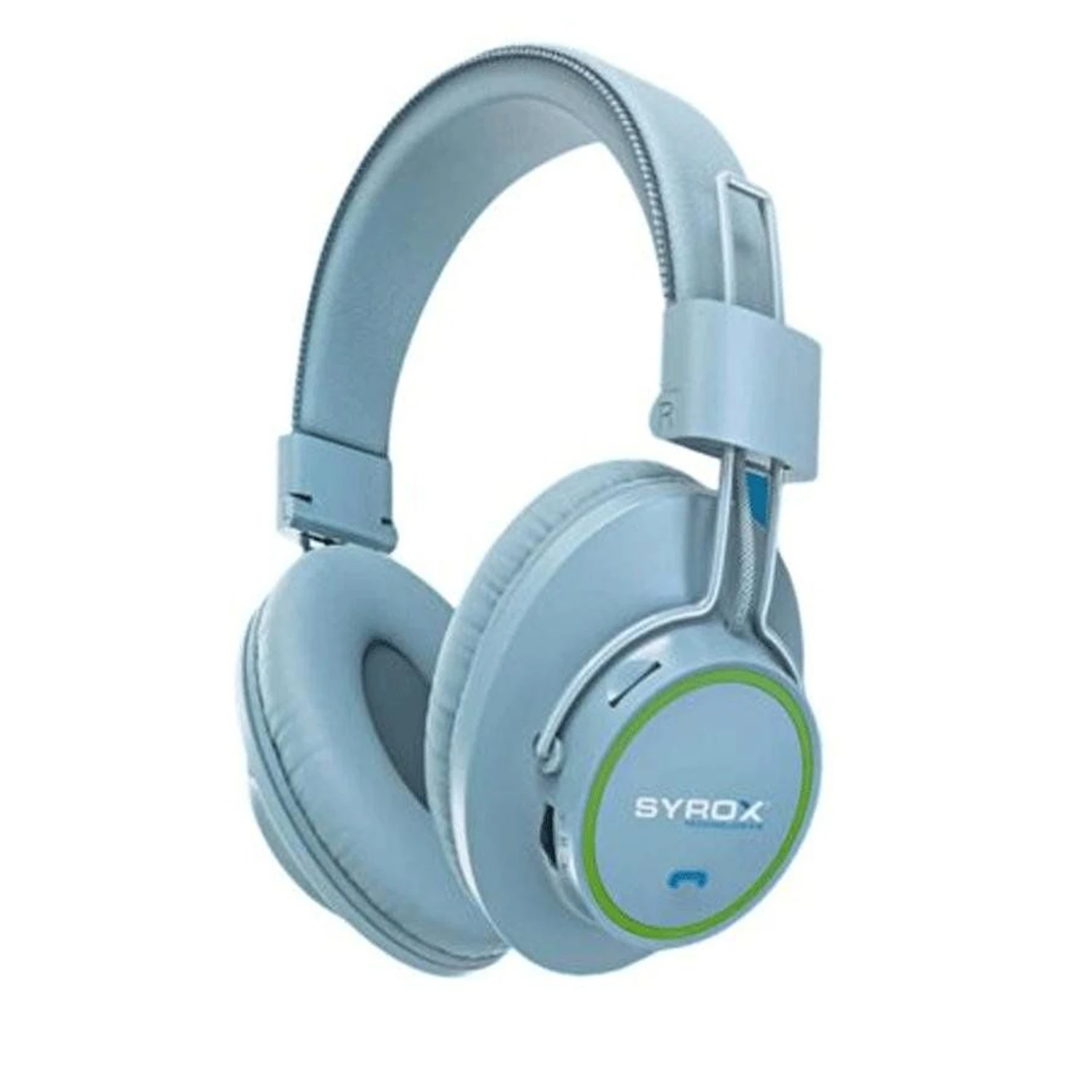 Syrox S26 Hafıza Kartı + 3.5mm AUX Destekli Bluetooth 5.0 Kablosuz Mikrofonlu Kulaküstü Kulaklık - Mavisi