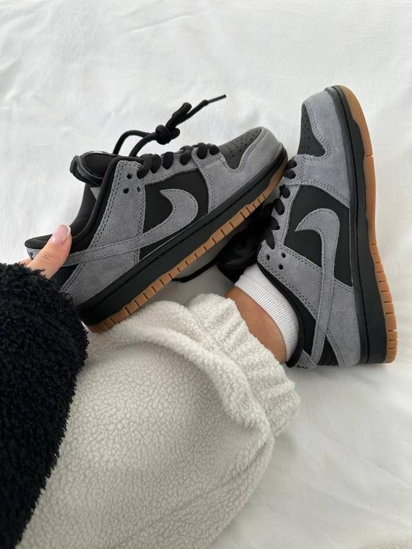 Nike Dunk Gri Siyah Süet