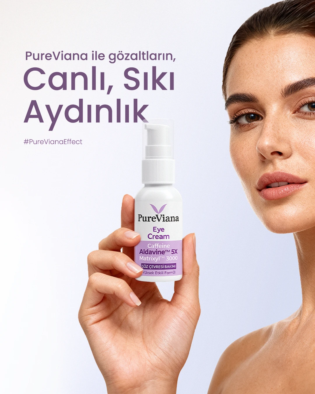 Göz Kremi 30ml – Kafein + Peptit + Hyaluronik Asit – Morluk, Göz Altı Torbası ve Kırışıklık Karşıtı