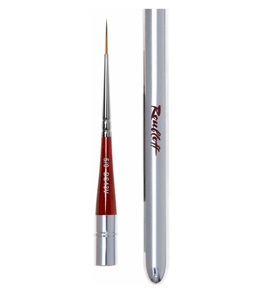 Roubloff DS43V-5/0  Kapaklı ve Katlanır Tırnak Tasarım "Striper"  Fırçası (no 5/0)