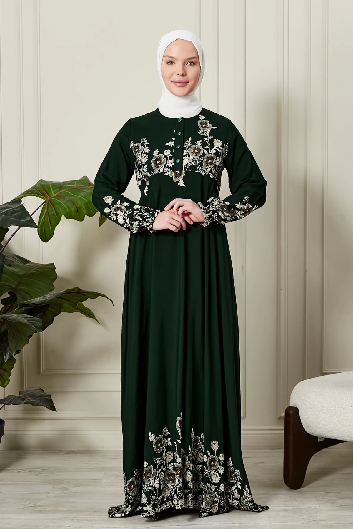 Mevlana Etek Viskon Kumaş Tesettür Giyim Anne Elbisesi Namaz Elbisesi Geniş Kalıp Tesettür Elbisesi