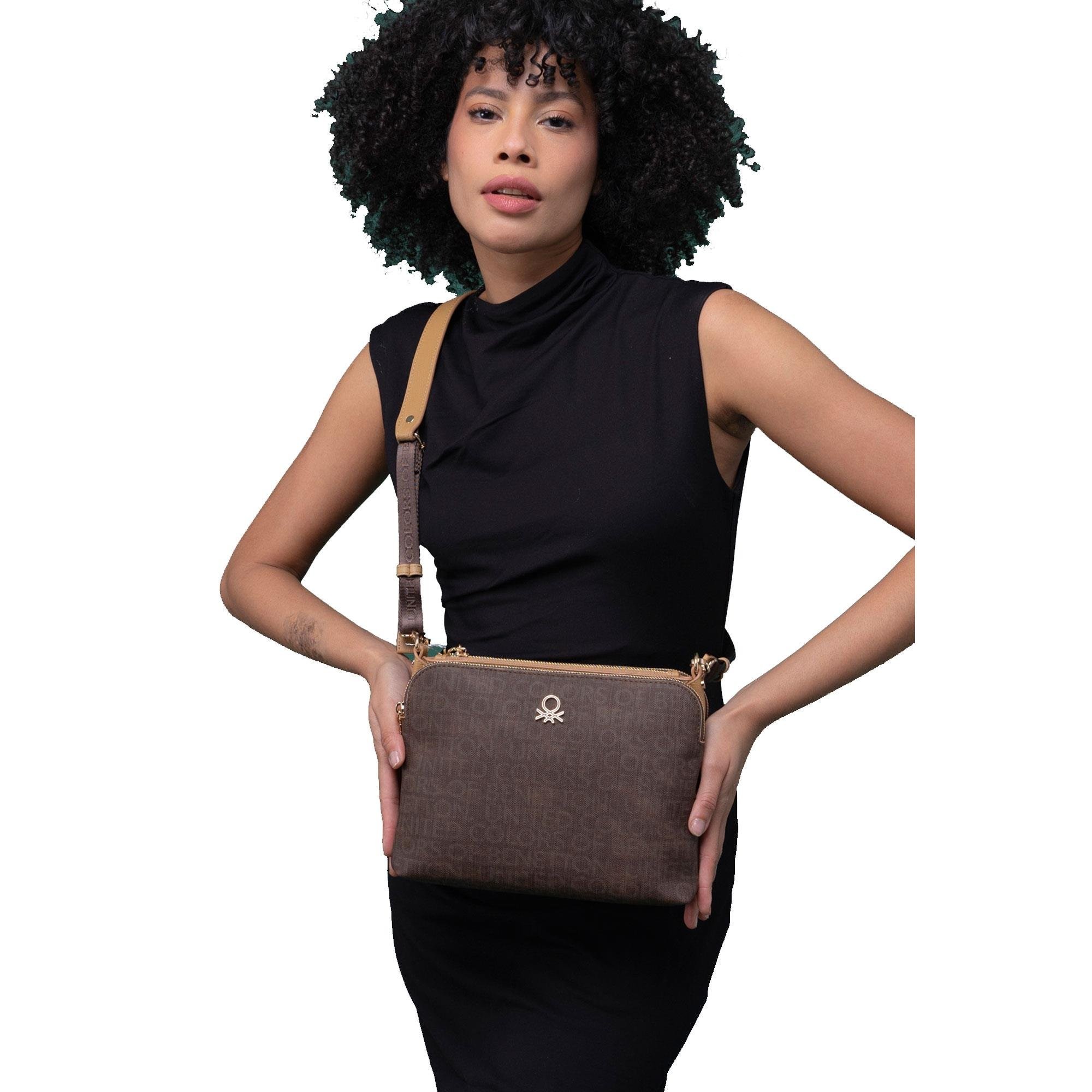 Benetton Çapraz Çanta Kahve-Camel BNT 1275