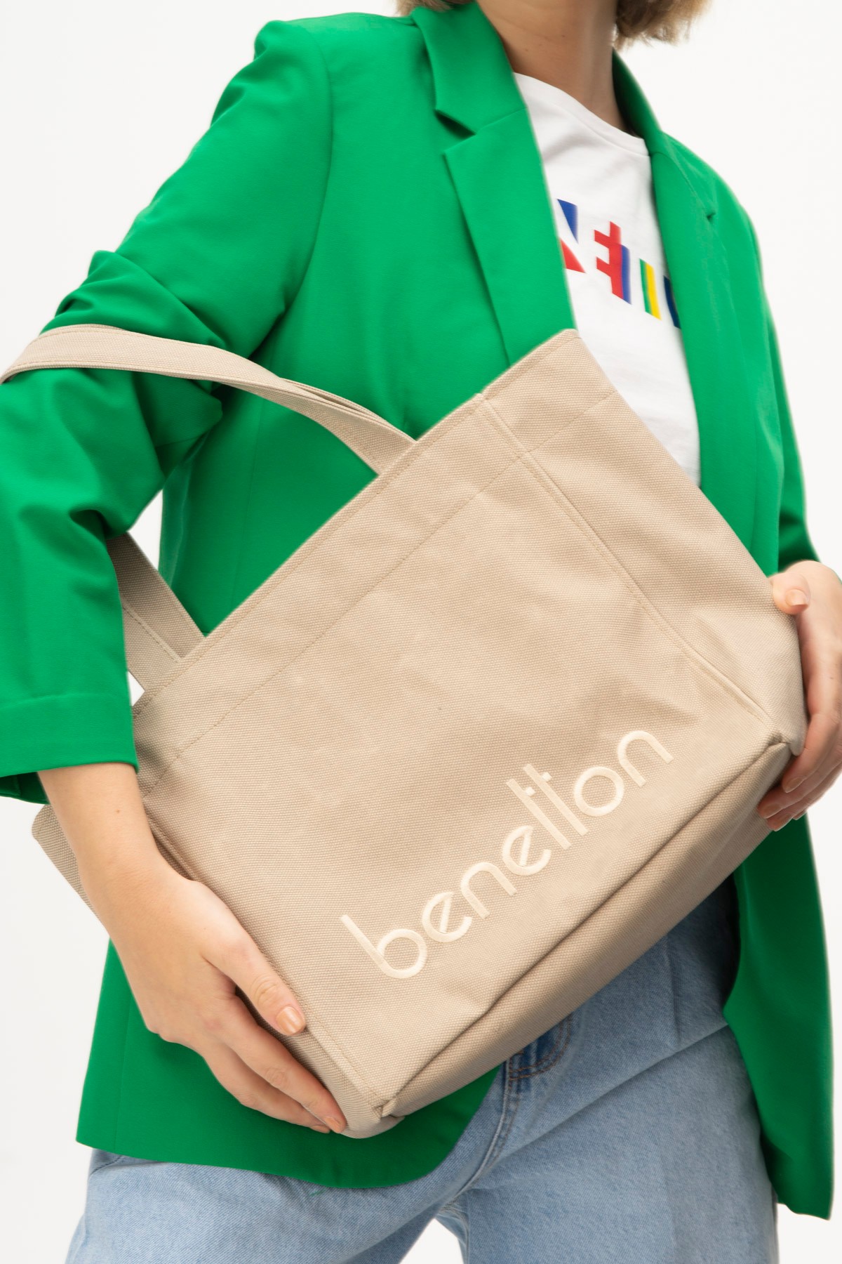 Benetton Kol Çantası Kum BNT 1163