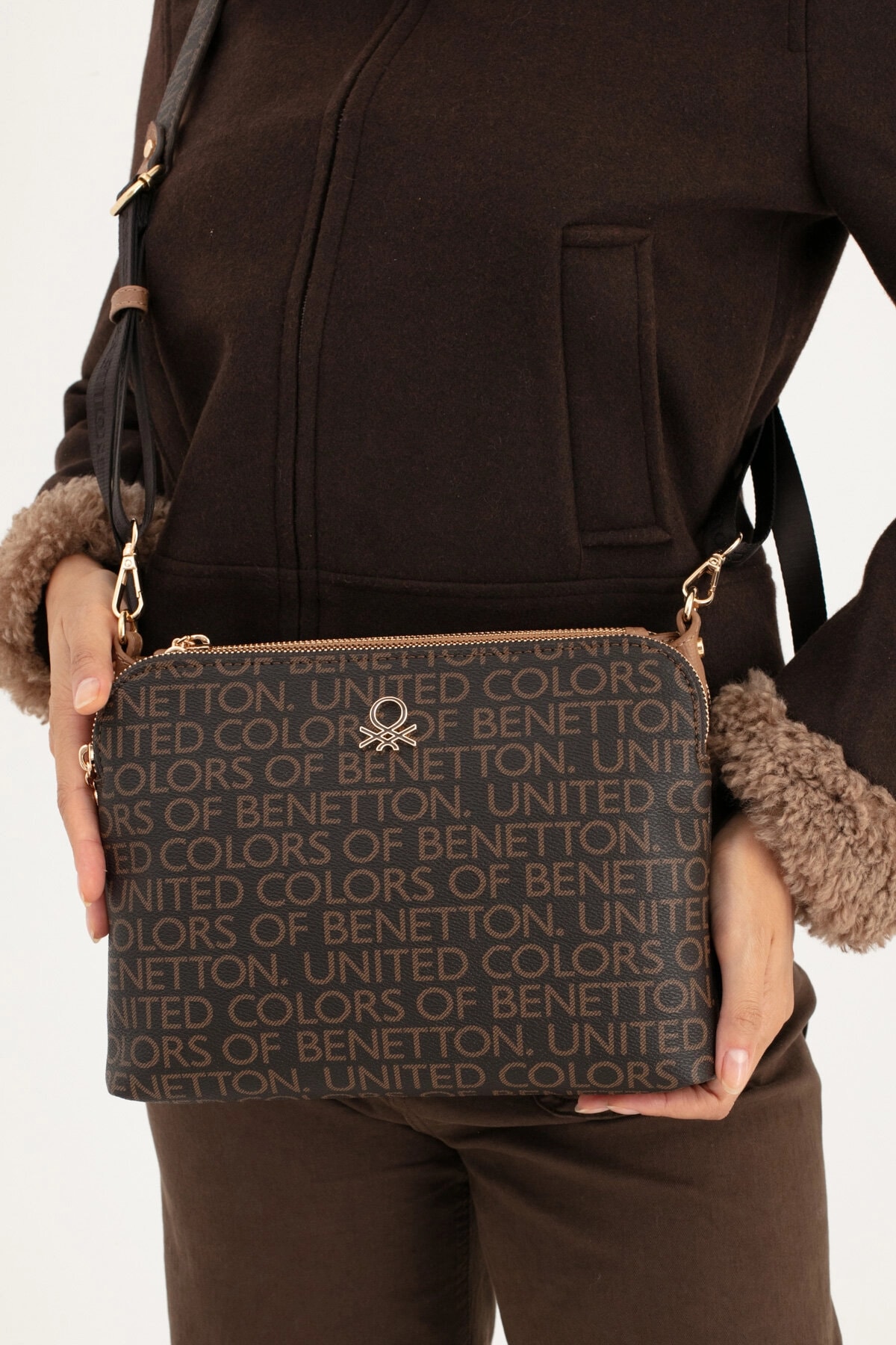 Benetton Çapraz Çanta Kahve-Taba BNT 1636