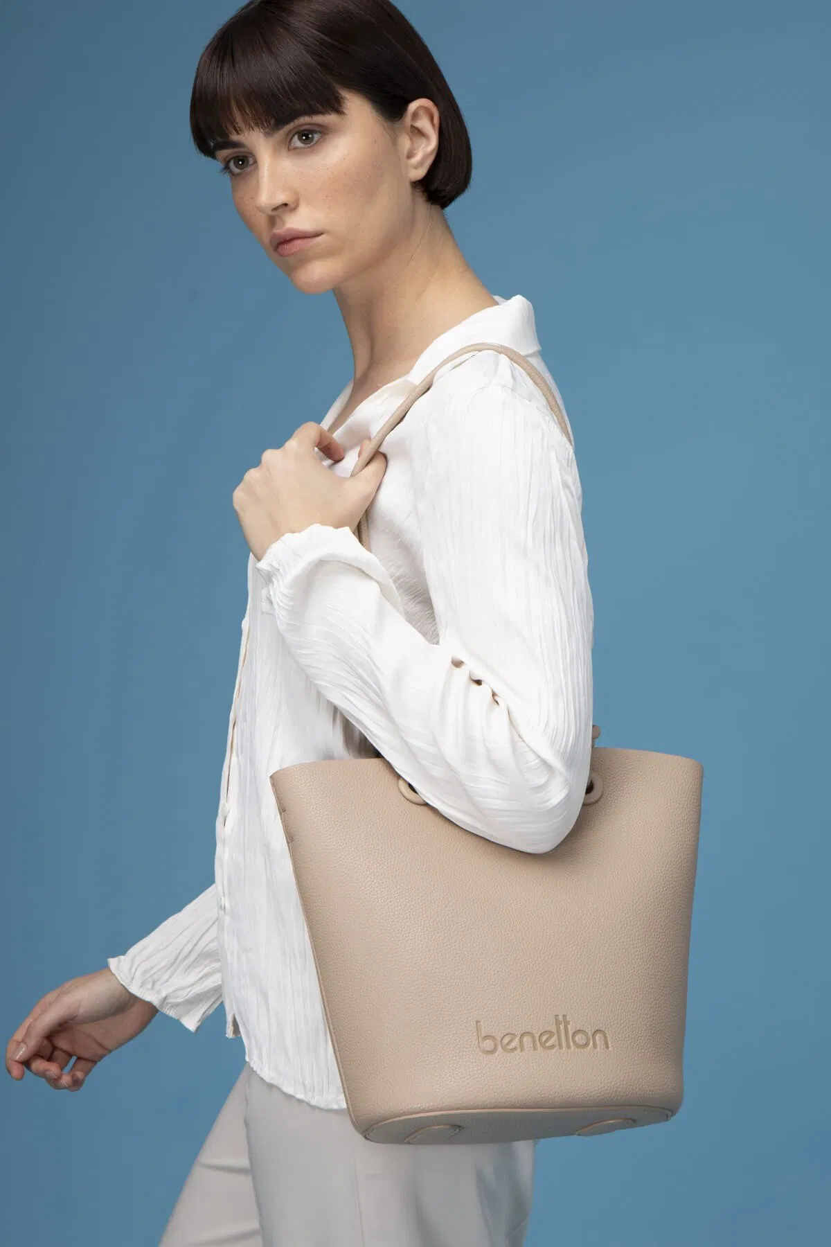 Benetton Kol Çantası Ten BNT 1502