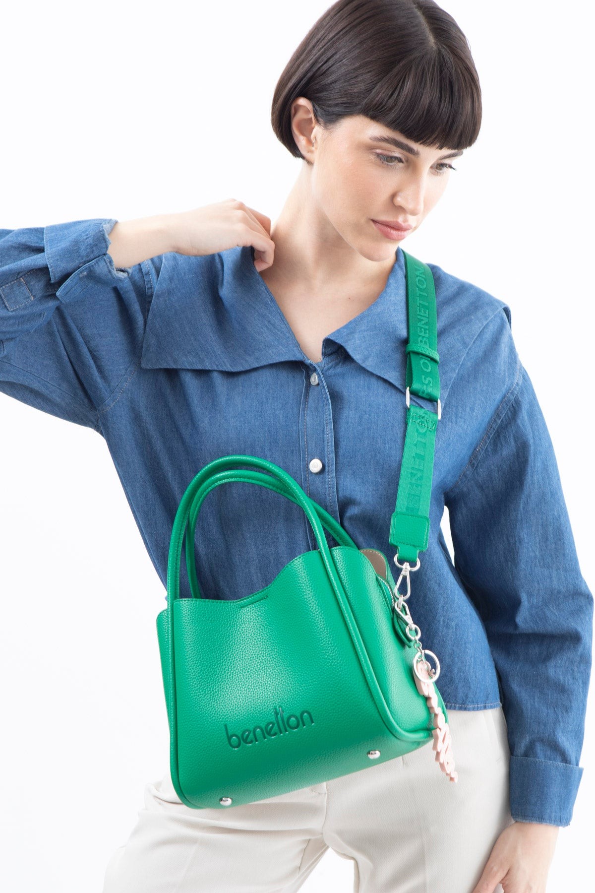 Benetton El Çantası Yeşil BNT 1503