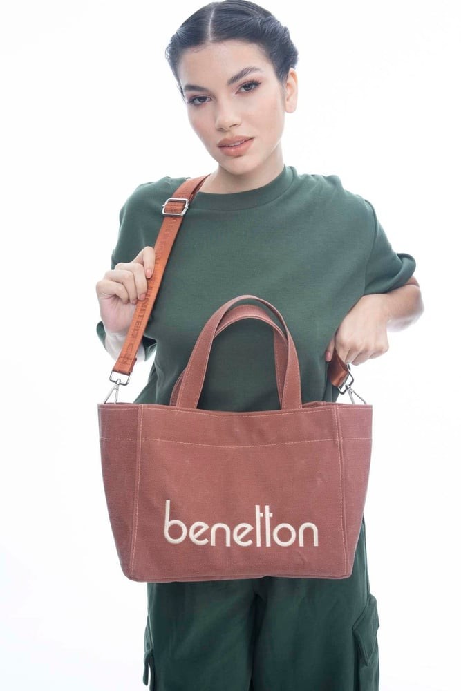 Benetton Kanvas El Çantası Kiremit BNT 1102