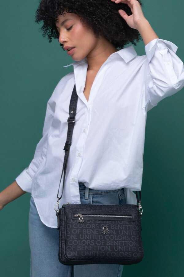 Benetton Çapraz Çanta Siyah BNT 1276