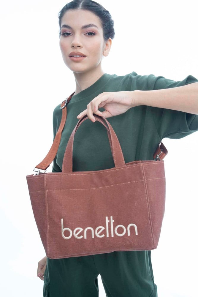 Benetton Kanvas El Çantası Kiremit BNT 1102