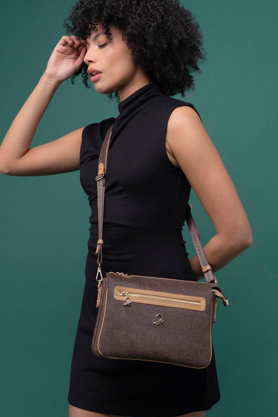 Benetton Çapraz Çanta Kahve Camel BNT 1276