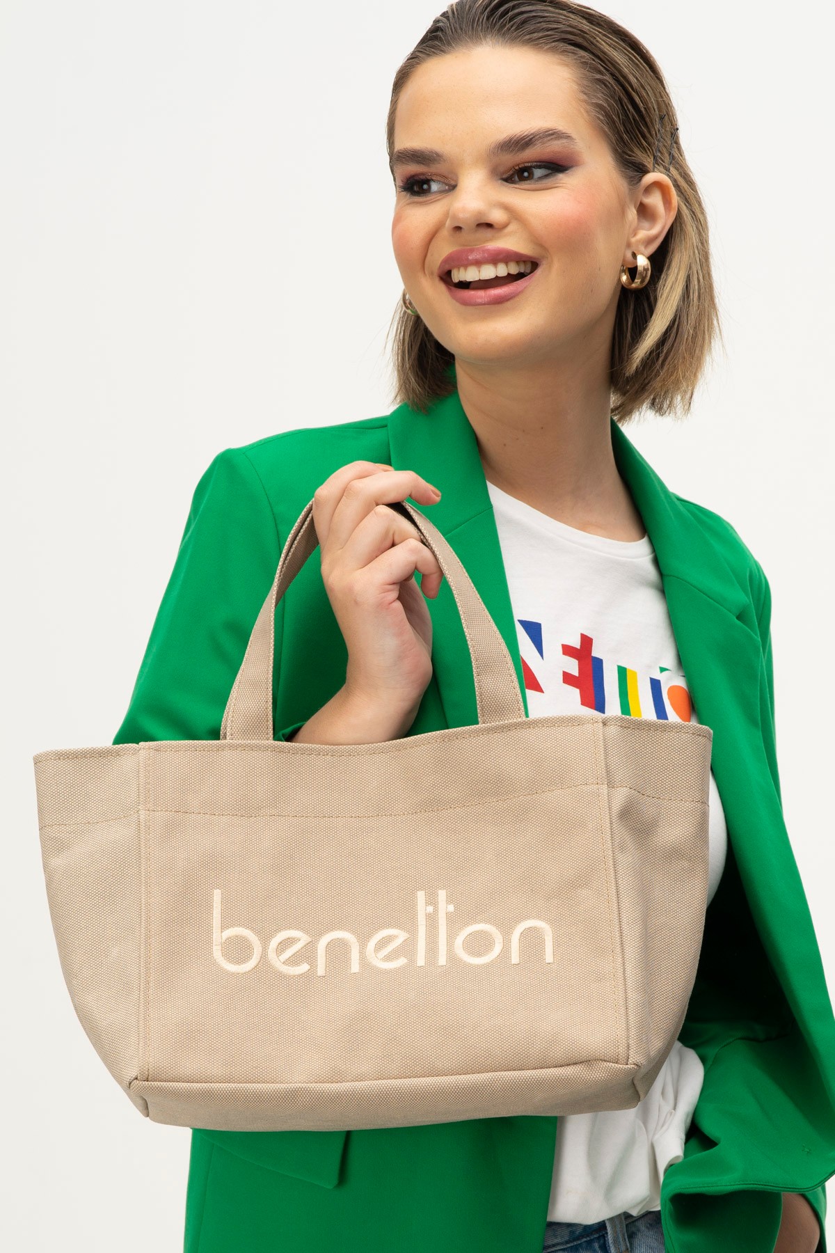 Benetton El Çantası Kum BNT 1102