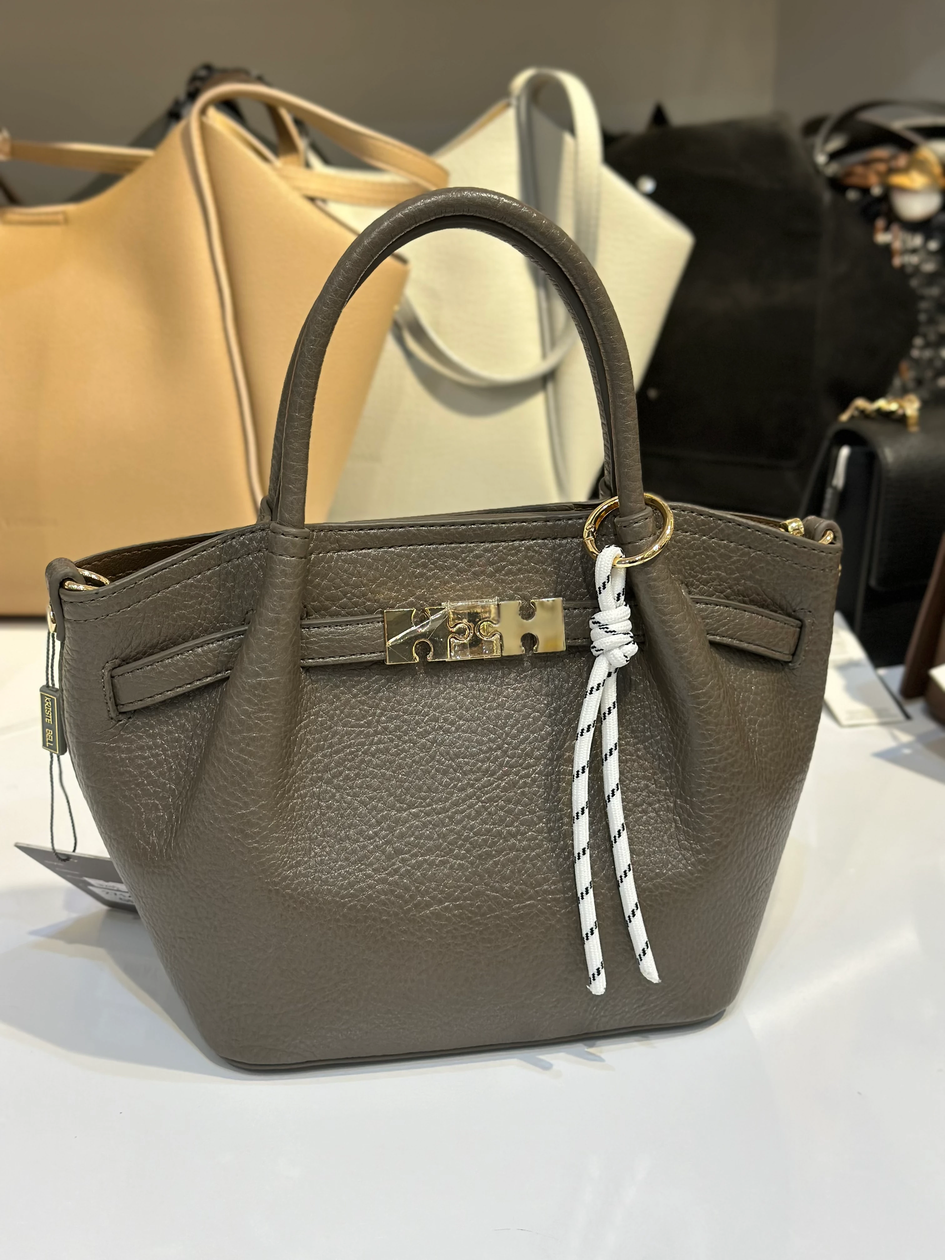 Krıste Bell Gri El Çantası 