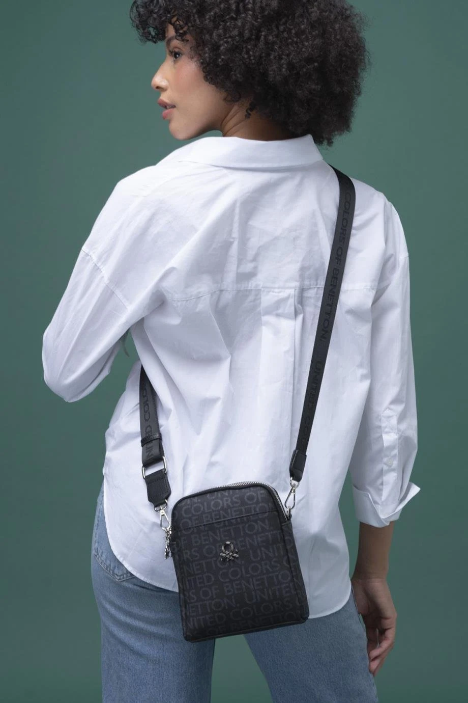 Benetton Çapraz Çanta Siyah BNT 1294