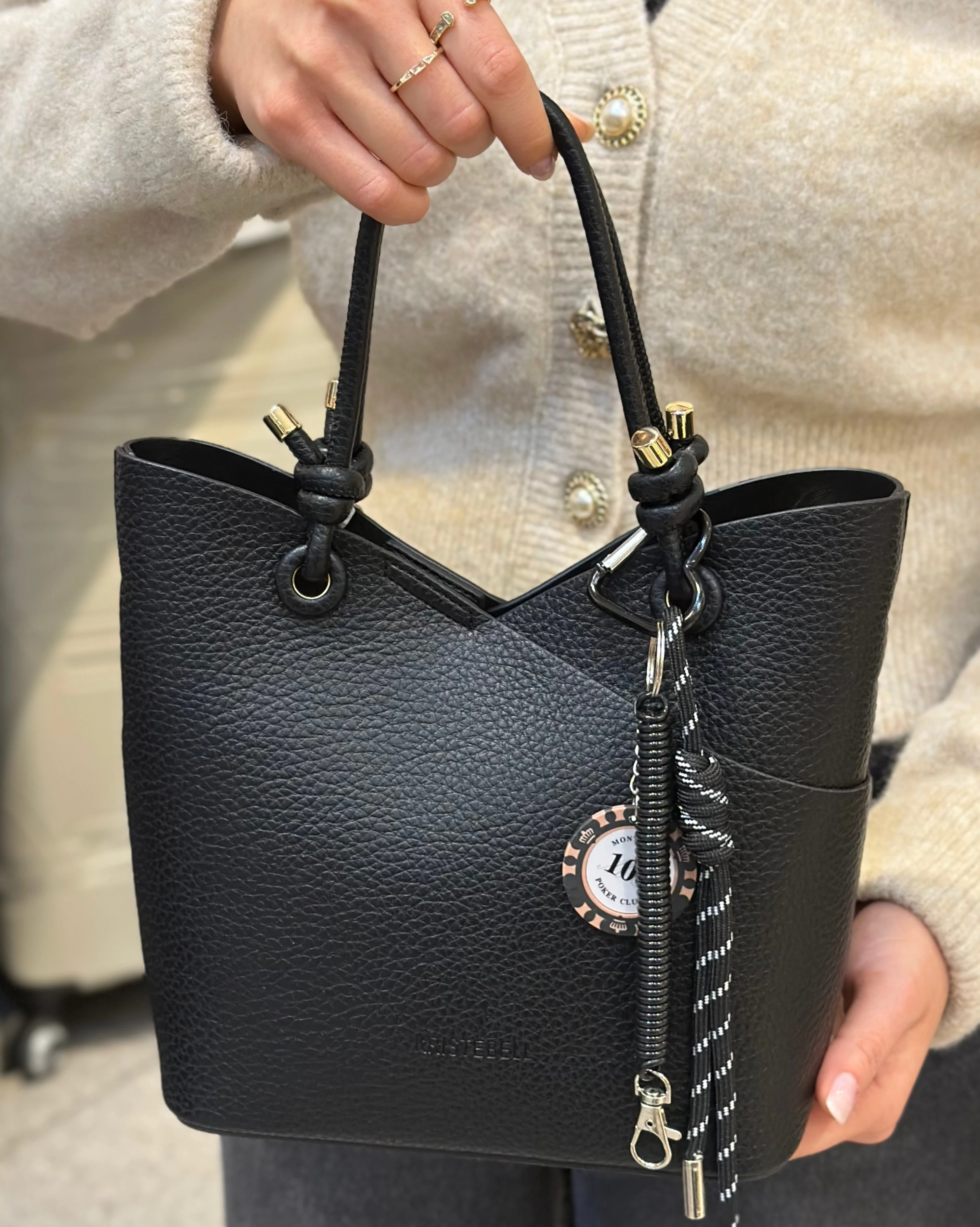 Krıste Bell Siyah El Çantası 