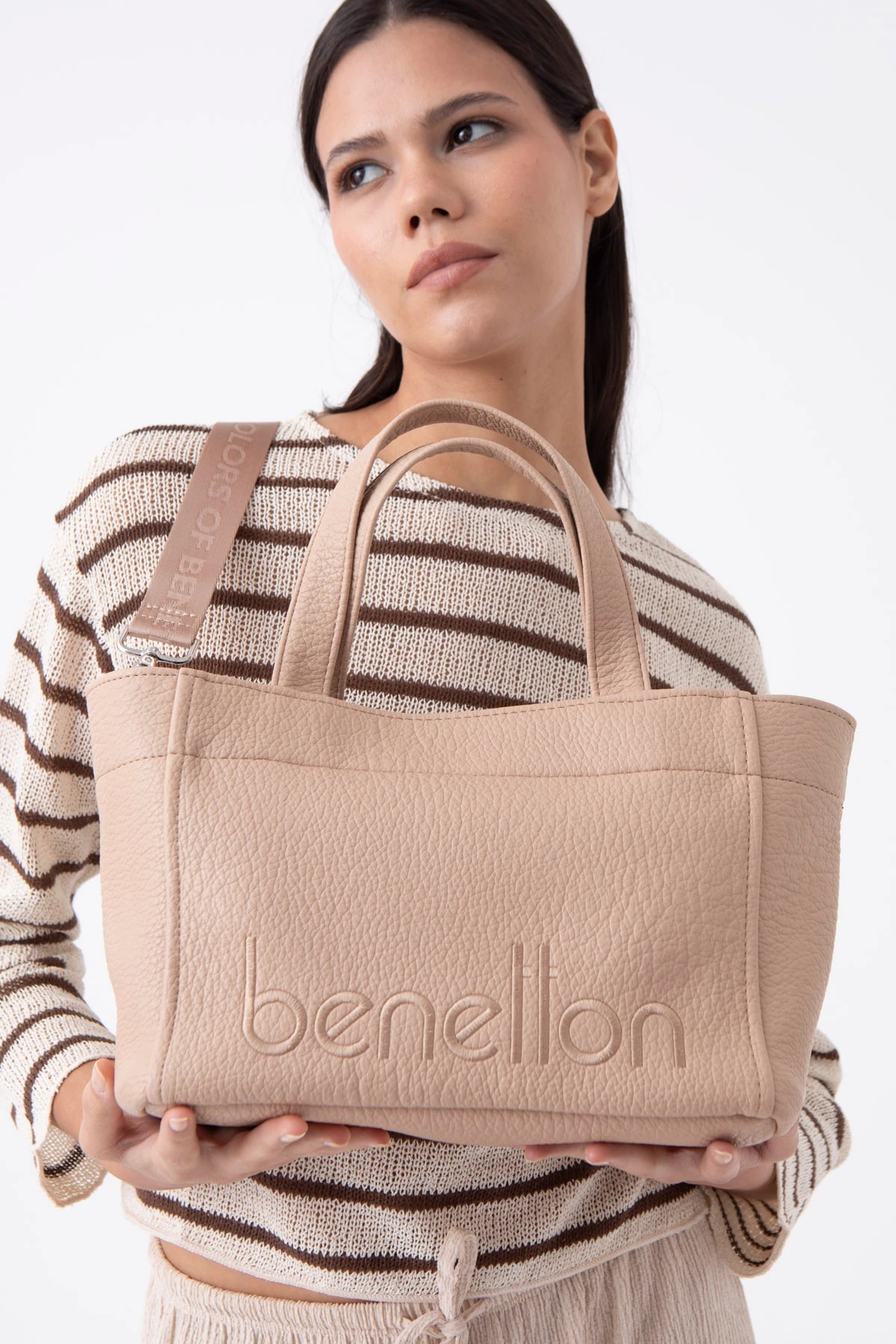 Benetton Kol Çantası Ten BNT 1477