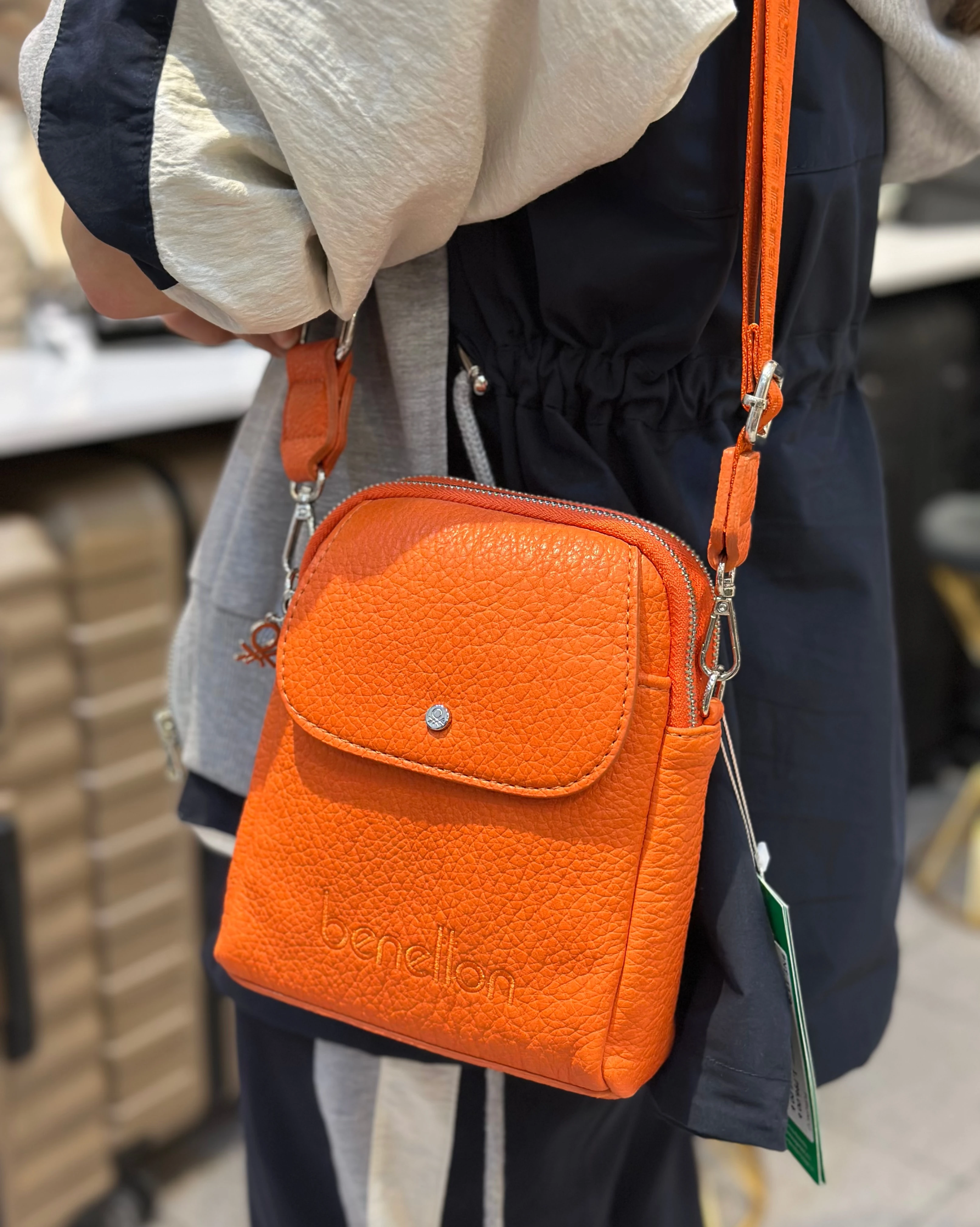Benetton Kol Çantası Turuncu BNT 1479
