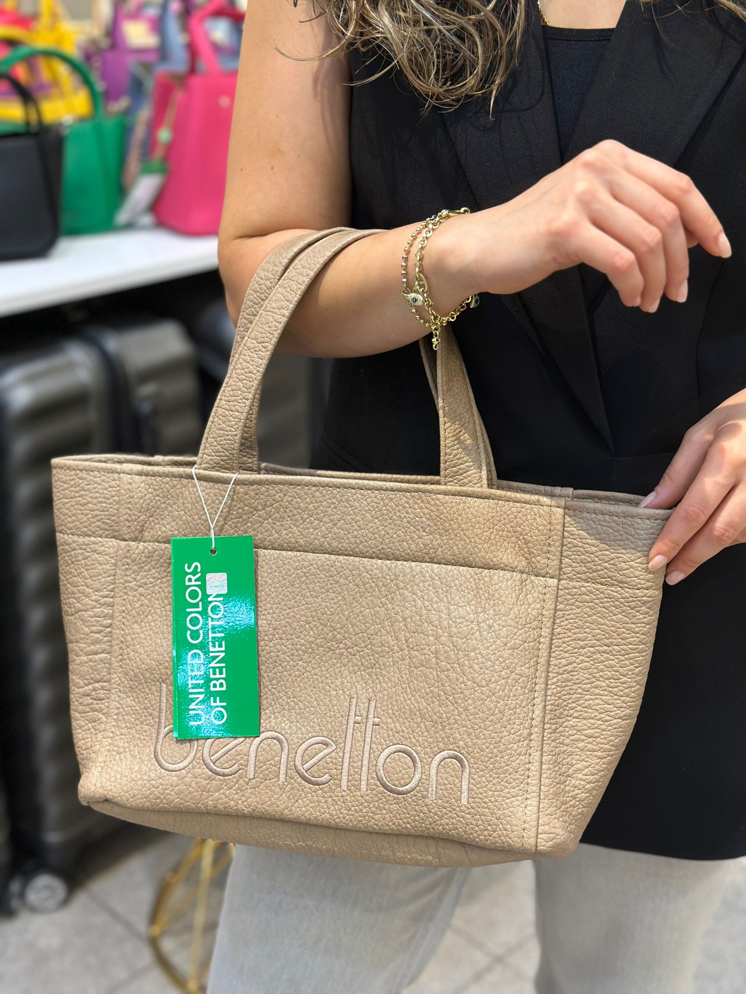 Benetton Kol Çantası Vizon BNT 1635