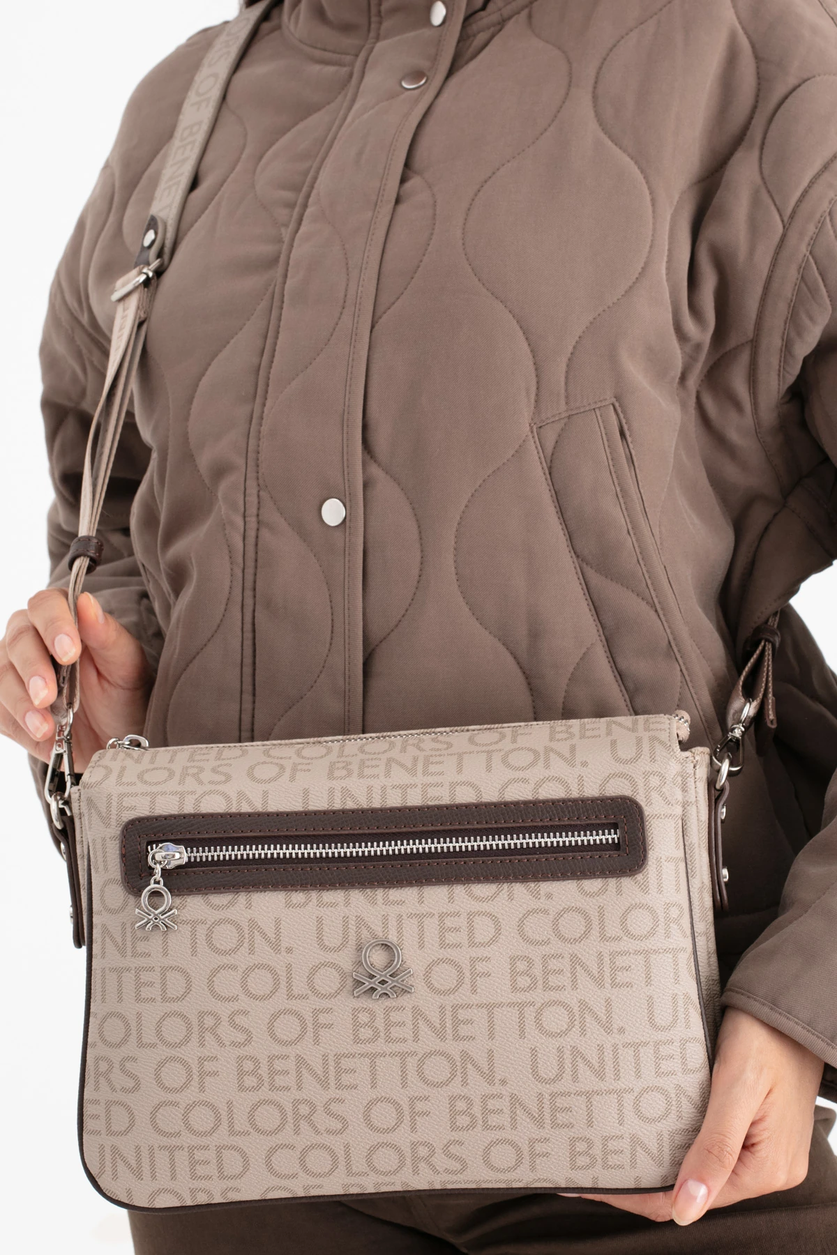 Benetton Çapraz Çanta Taş-Kahve BNT 1637