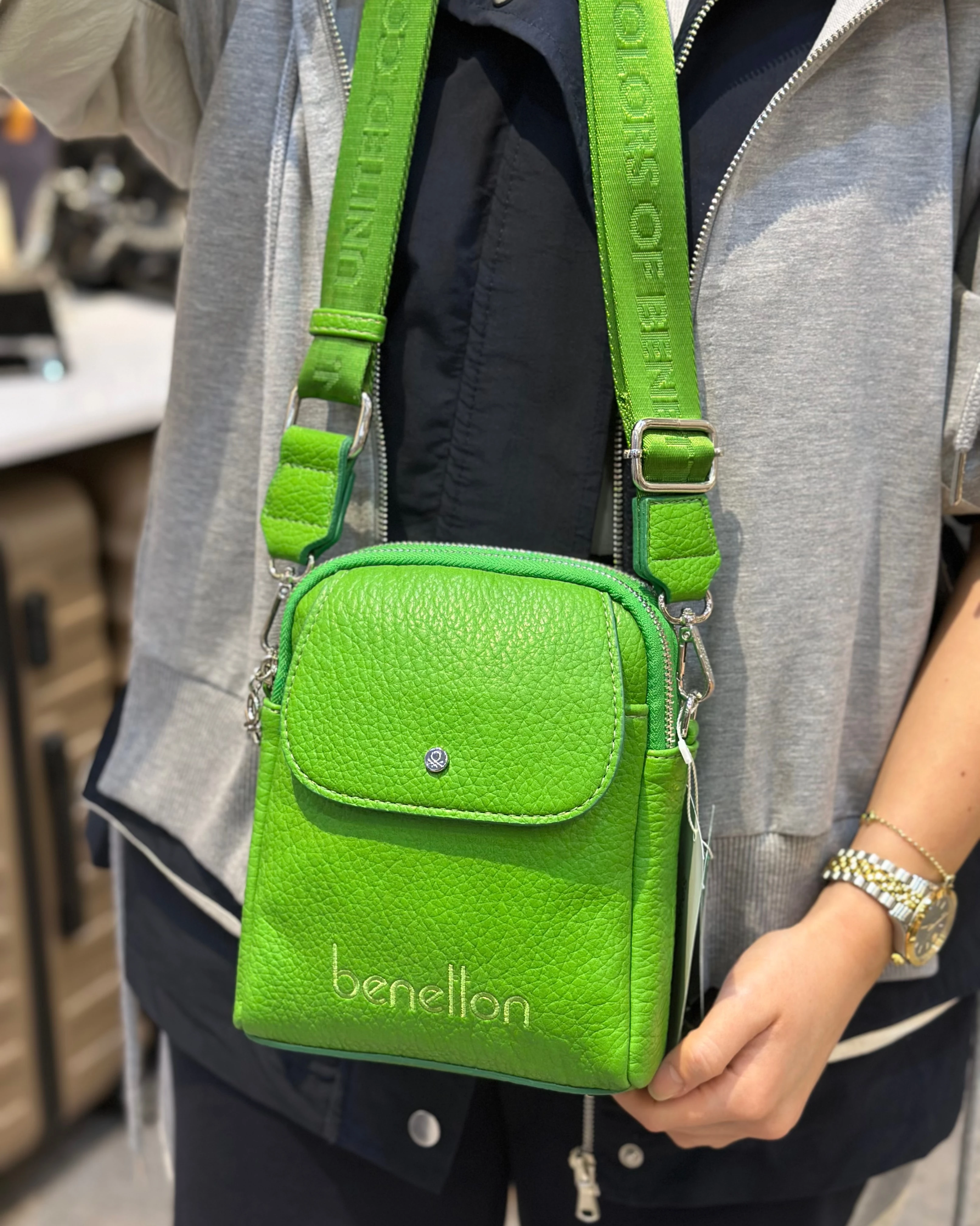 Benetton Kol Çantası Yeşil BNT 1479