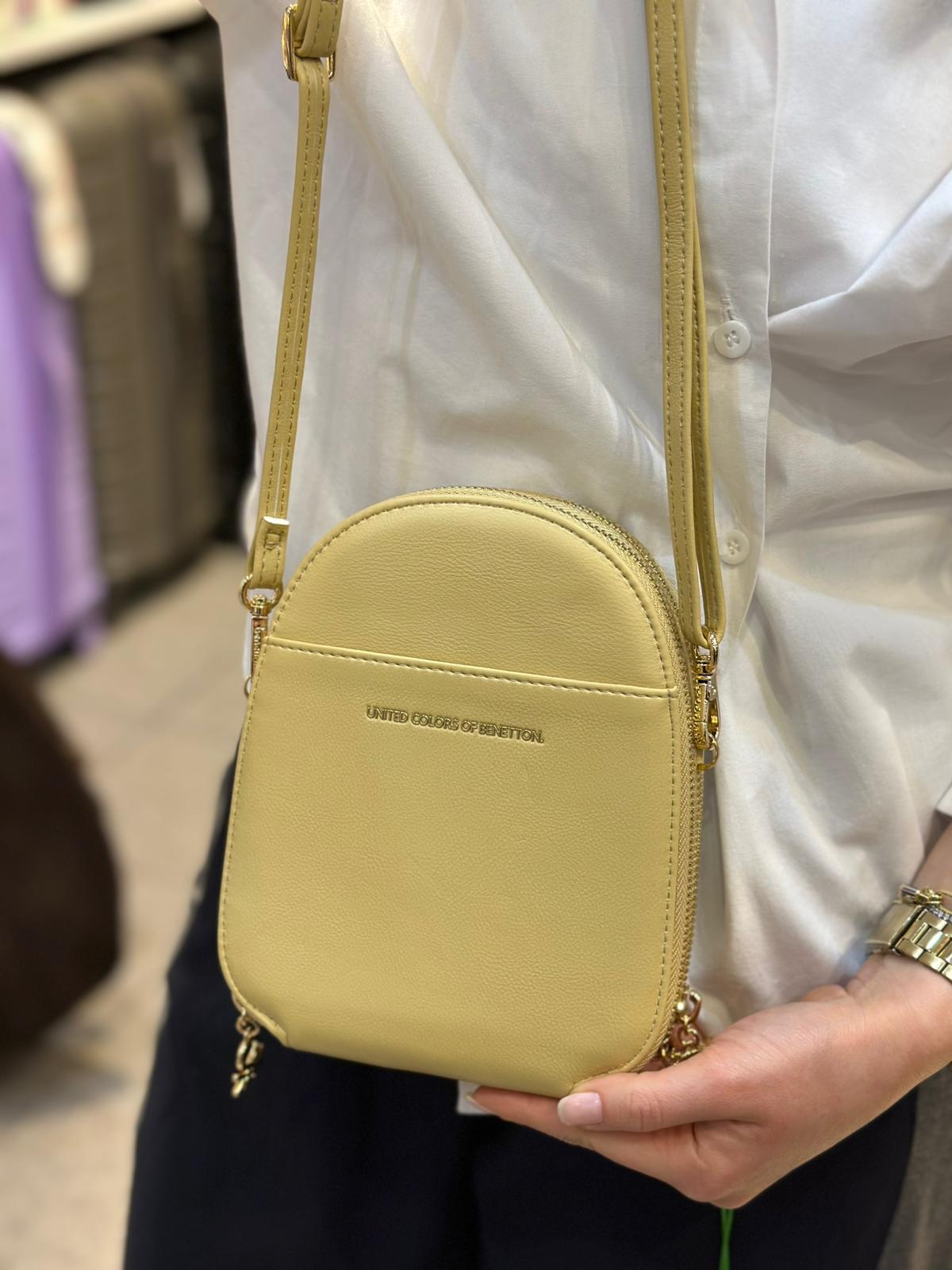 Benetton Çapraz Çanta Sarı BNT 1238