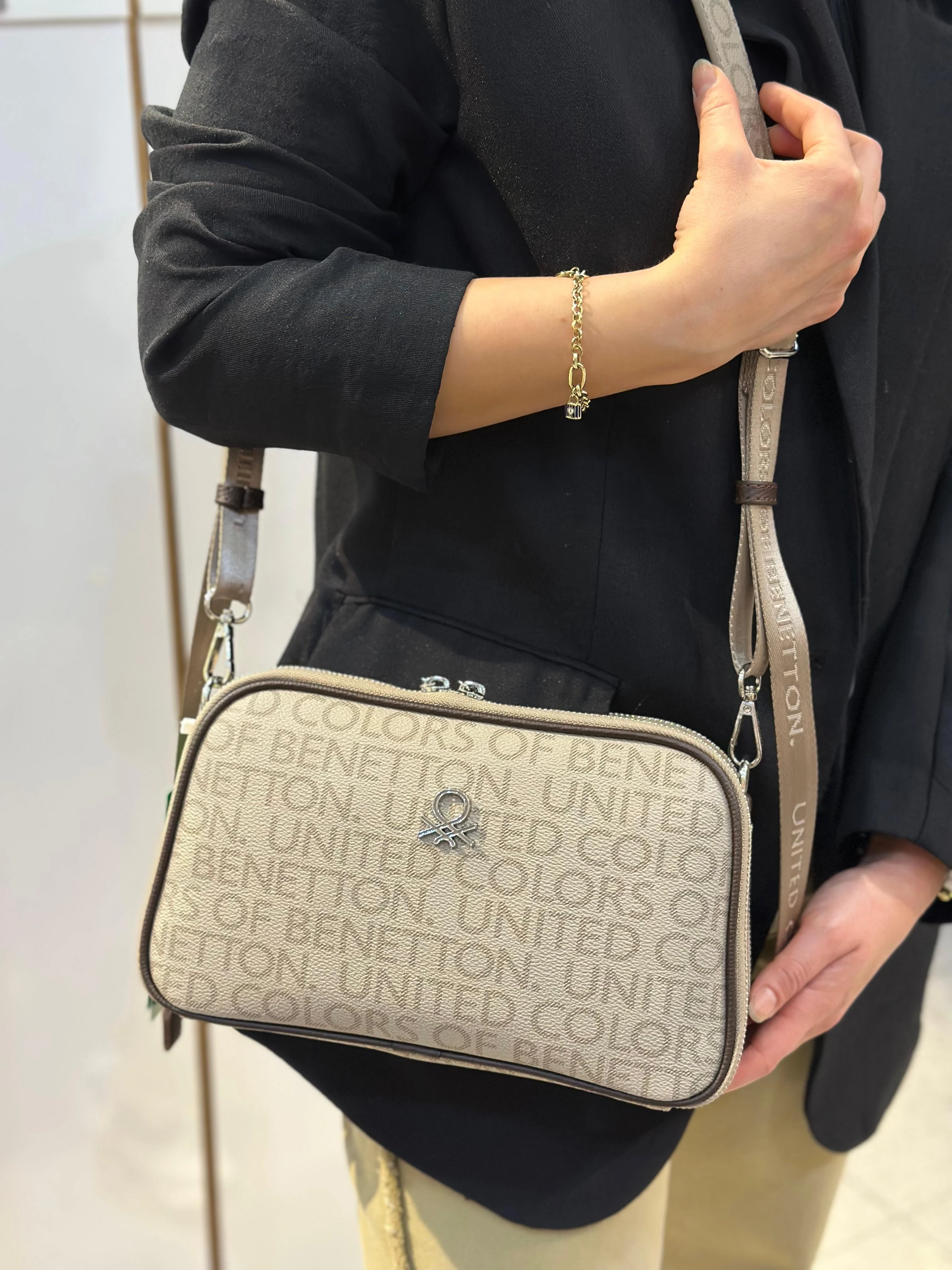 Benetton Çapraz Çanta Taş-Kahve BNT 1638