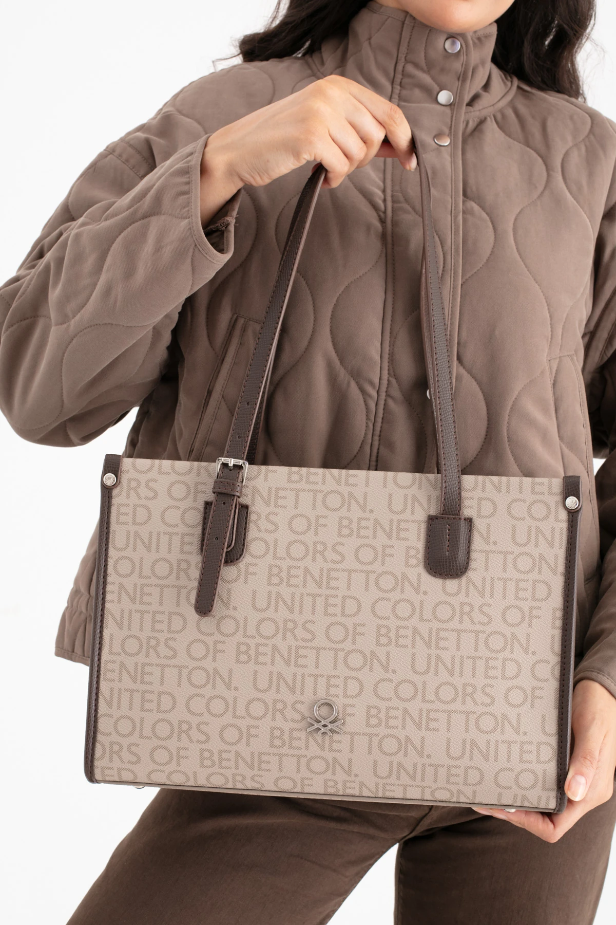 Benetton Kol Çantası Taş-Kahve BNT 1686