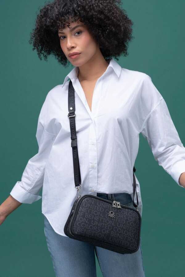 Benetton Çapraz Çanta Siyah BNT 1277