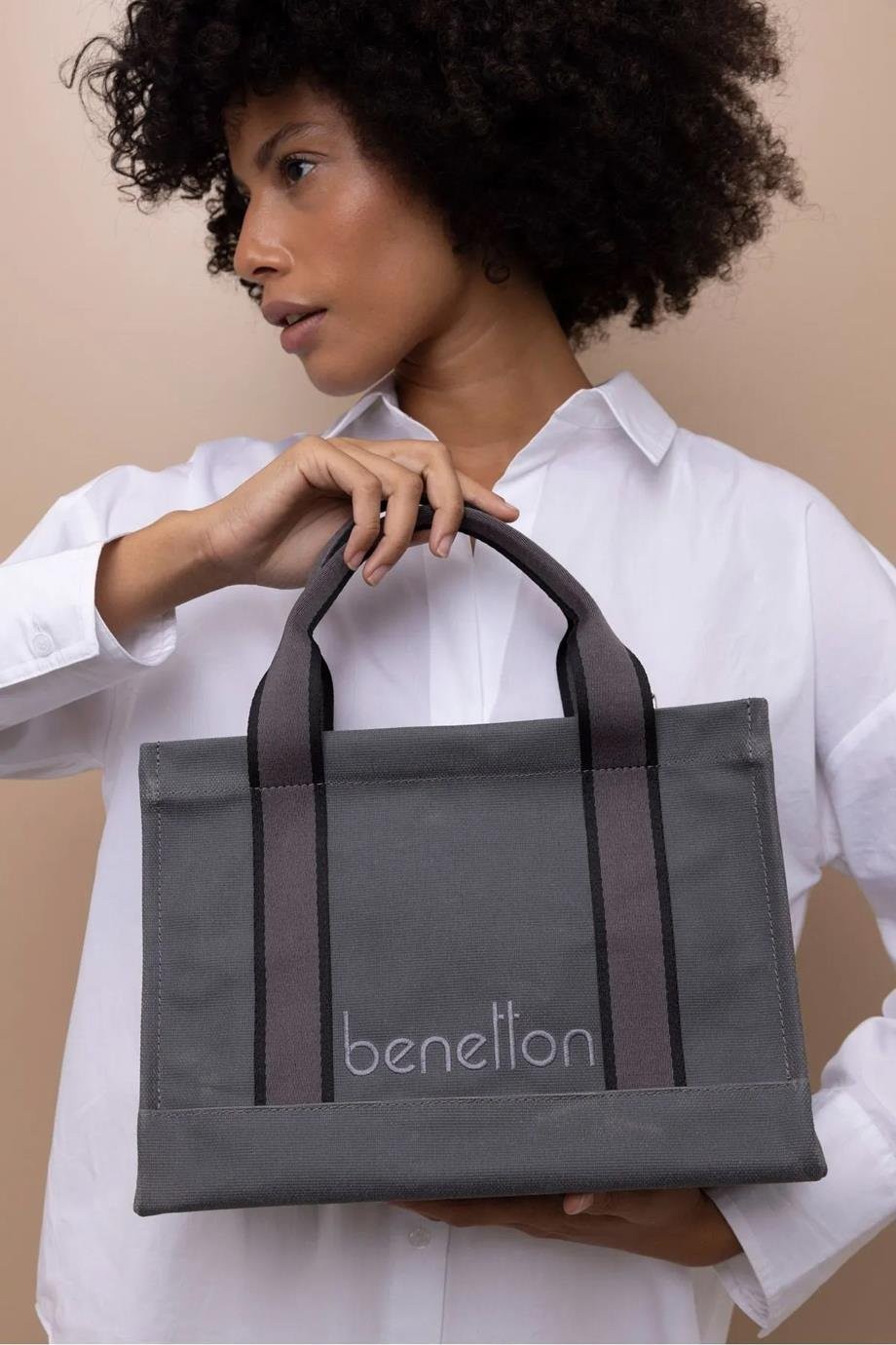 Benetton Kol Çantası Gri BNT 1412