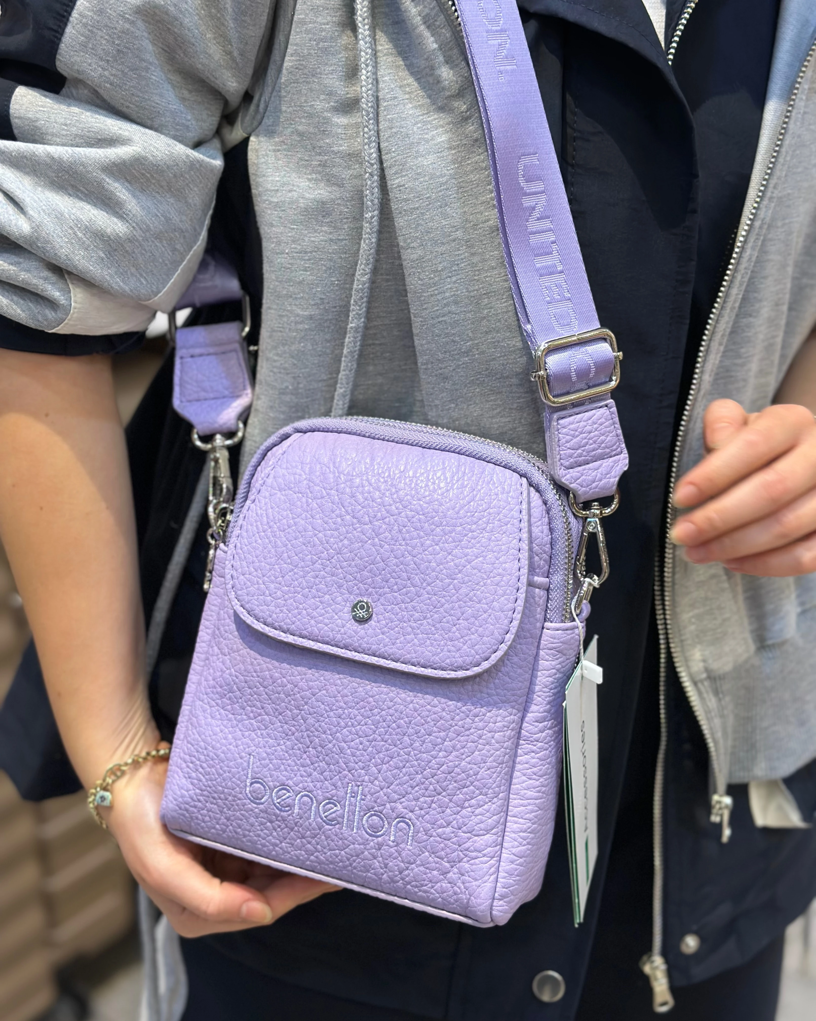 Benetton Kol Çantası Lila BNT 1479