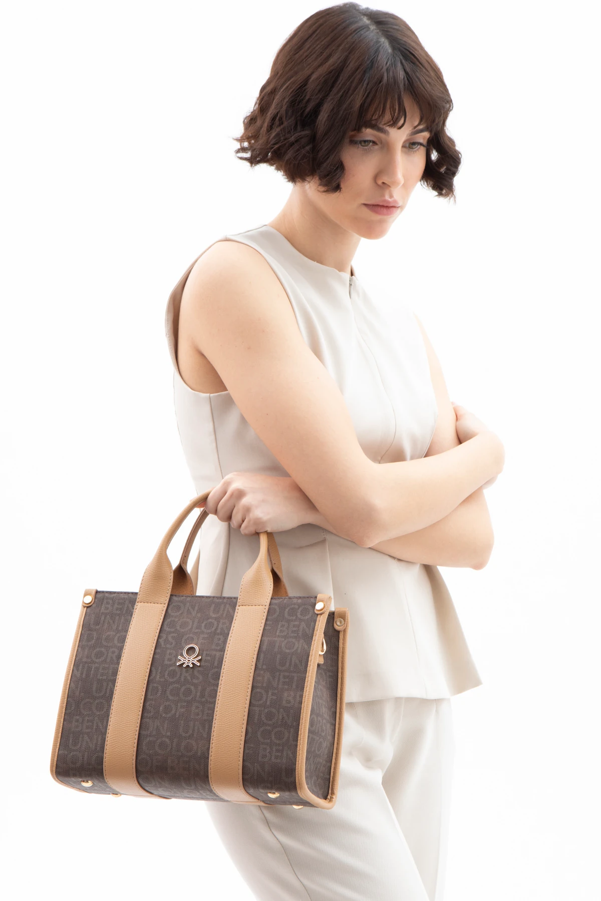 Benetton El Çantası Kahve-Camel BNT 1596