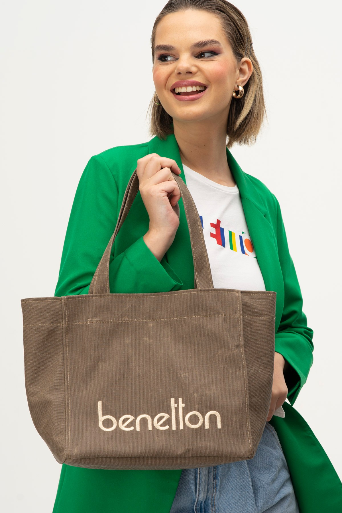 Benetton Kol Çantası Kahve BNT 1163