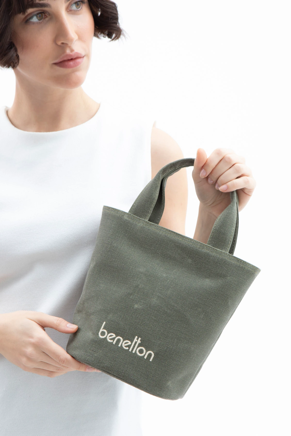 Benetton El Çantası Haki BNT 1619