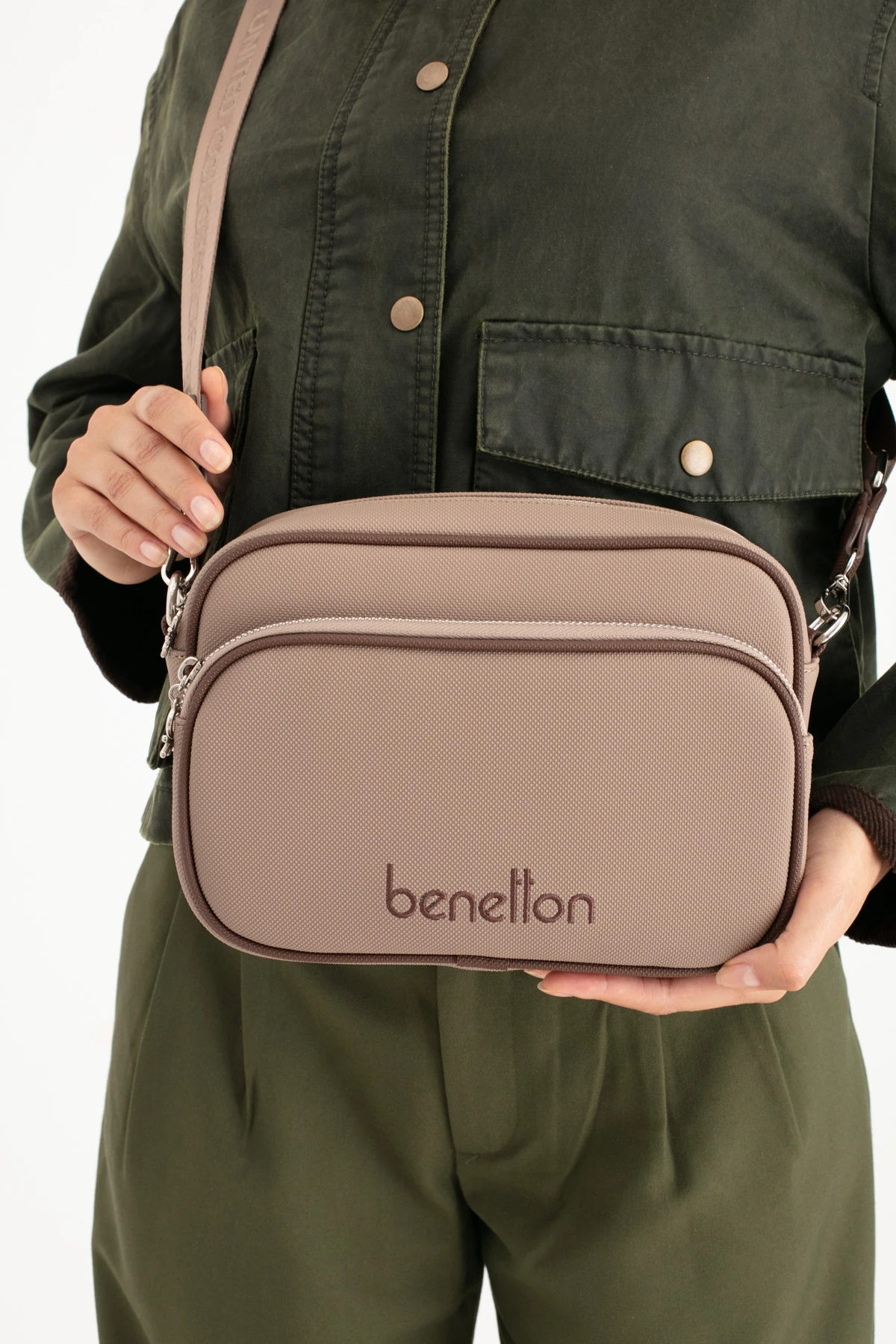 Benetton Çapraz Çanta Vizon-Kahve BNT 1653