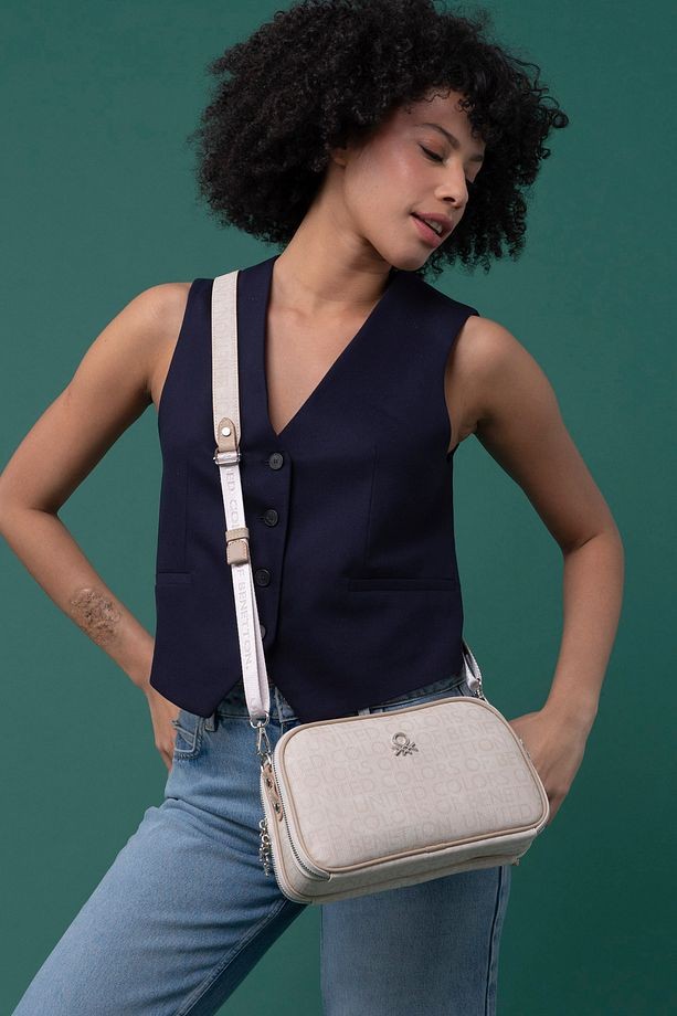 Benetton Çapraz Çanta Bej BNT 1277