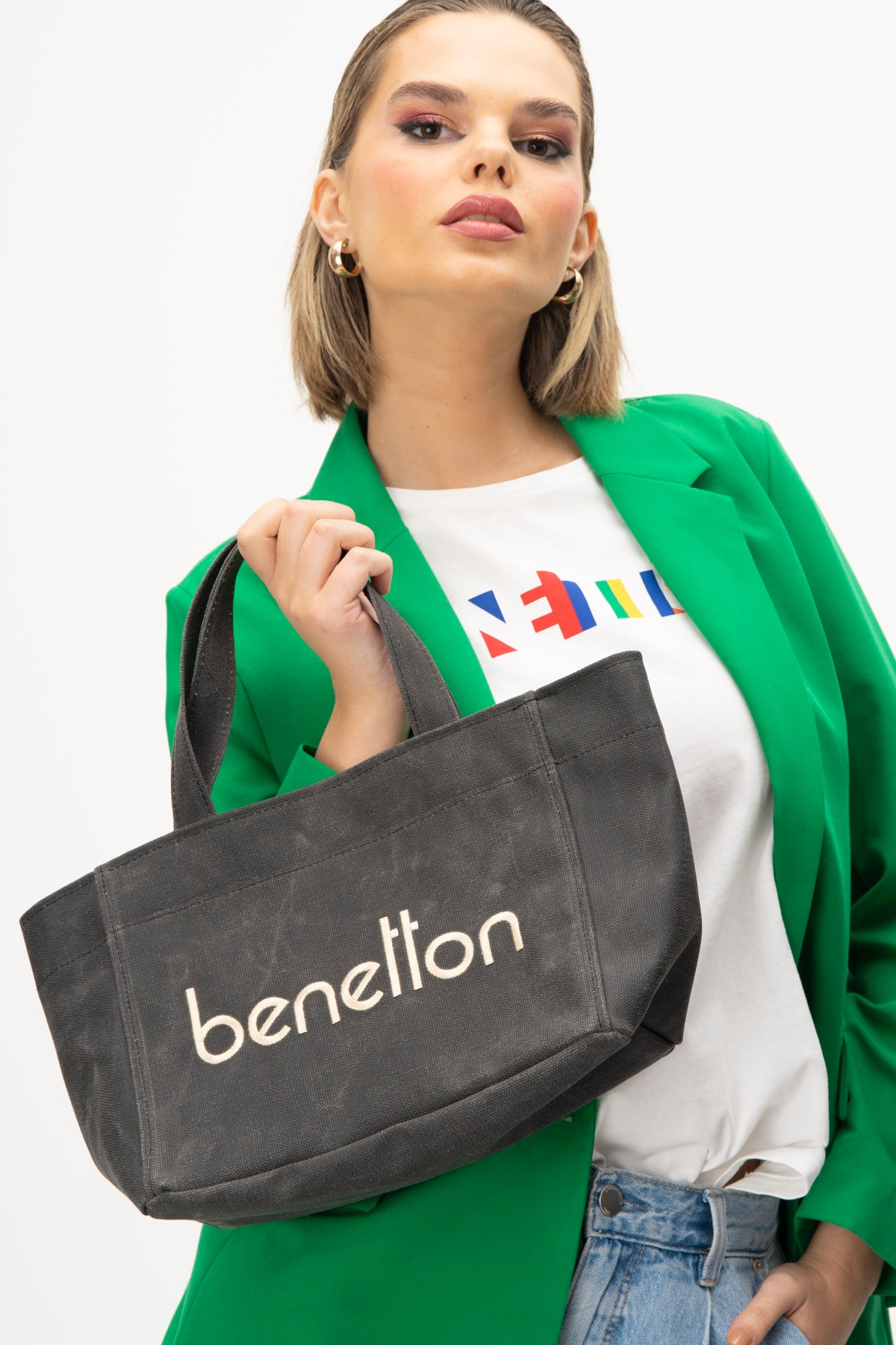 Benetton El Çantası Siyah BNT 1102