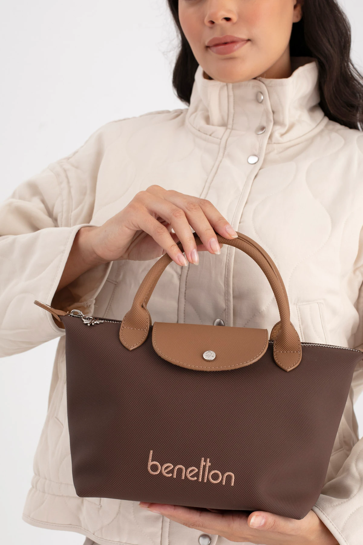 Benetton Kol Çantası Kahve-Camel BNT 1702