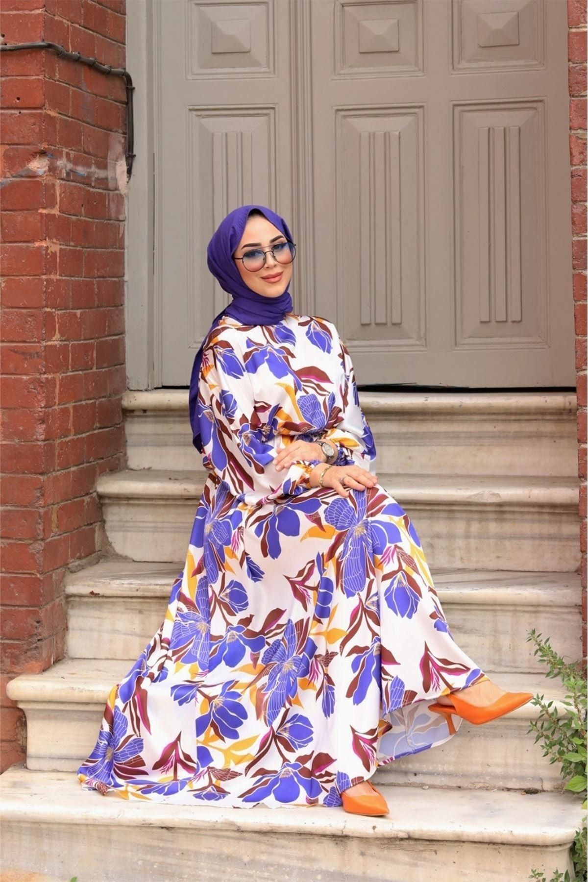 Magnolia Kuşak Detaylı Tesettür Elbise
