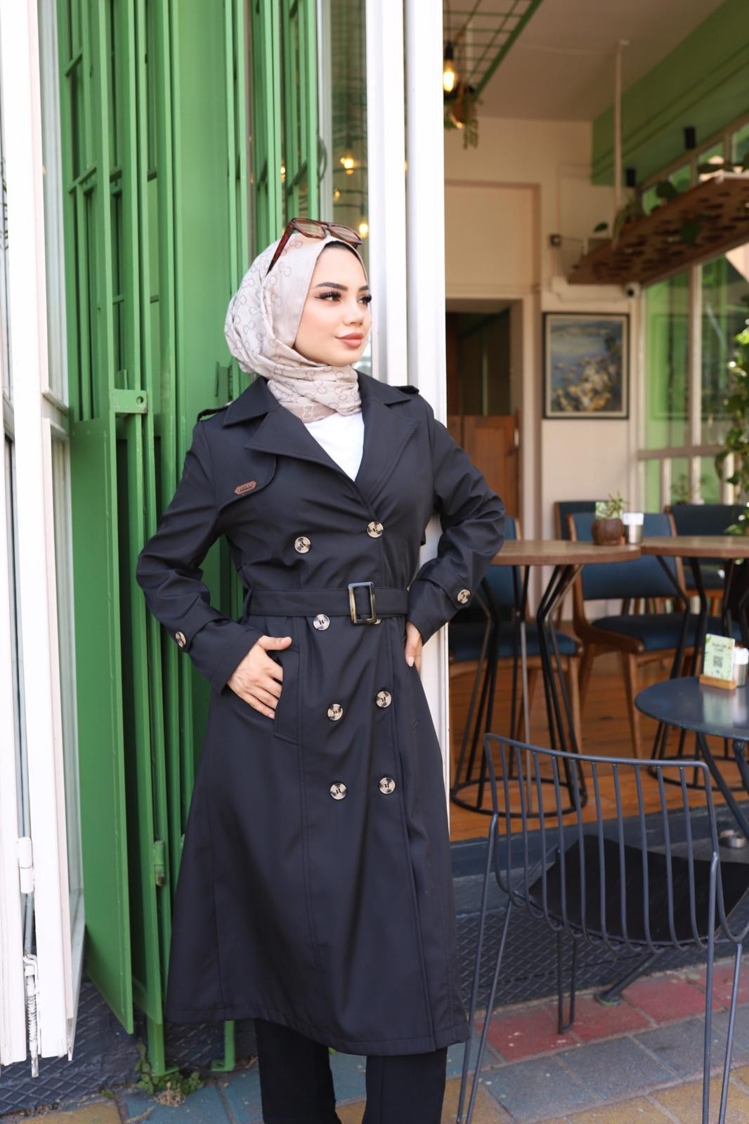 İçi Astarlı Kemerli Trençkot