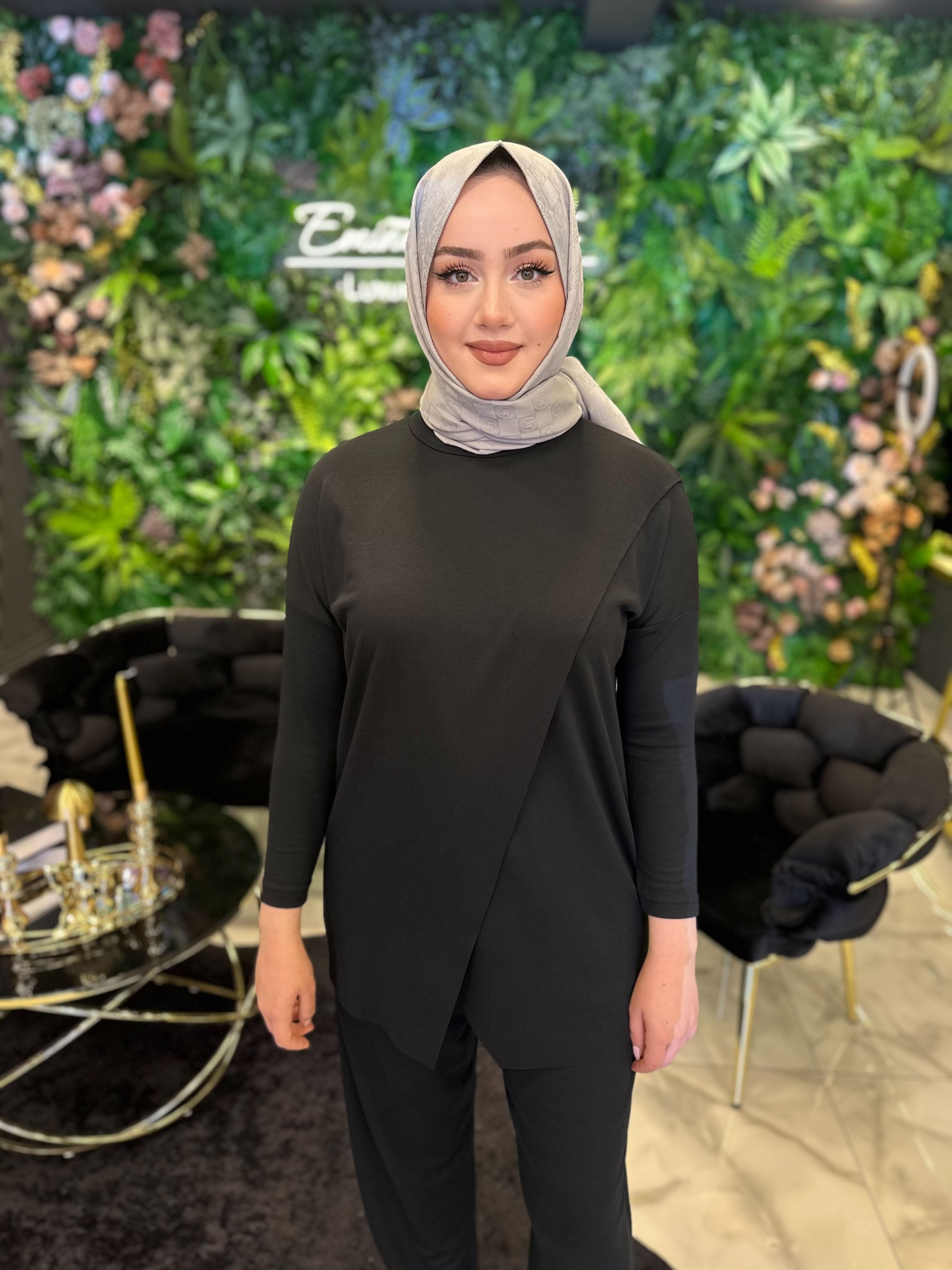 MERWİSH ANTRASİT MAKAS BAMBU TAKIM 1392